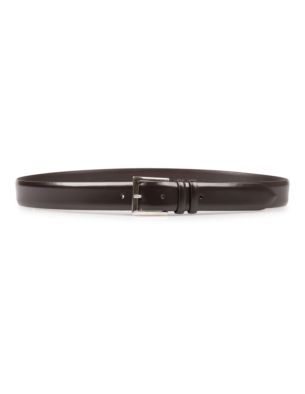 ORCIANI CALF CLASSIC BELT IN DARK BROWN LEATHER 