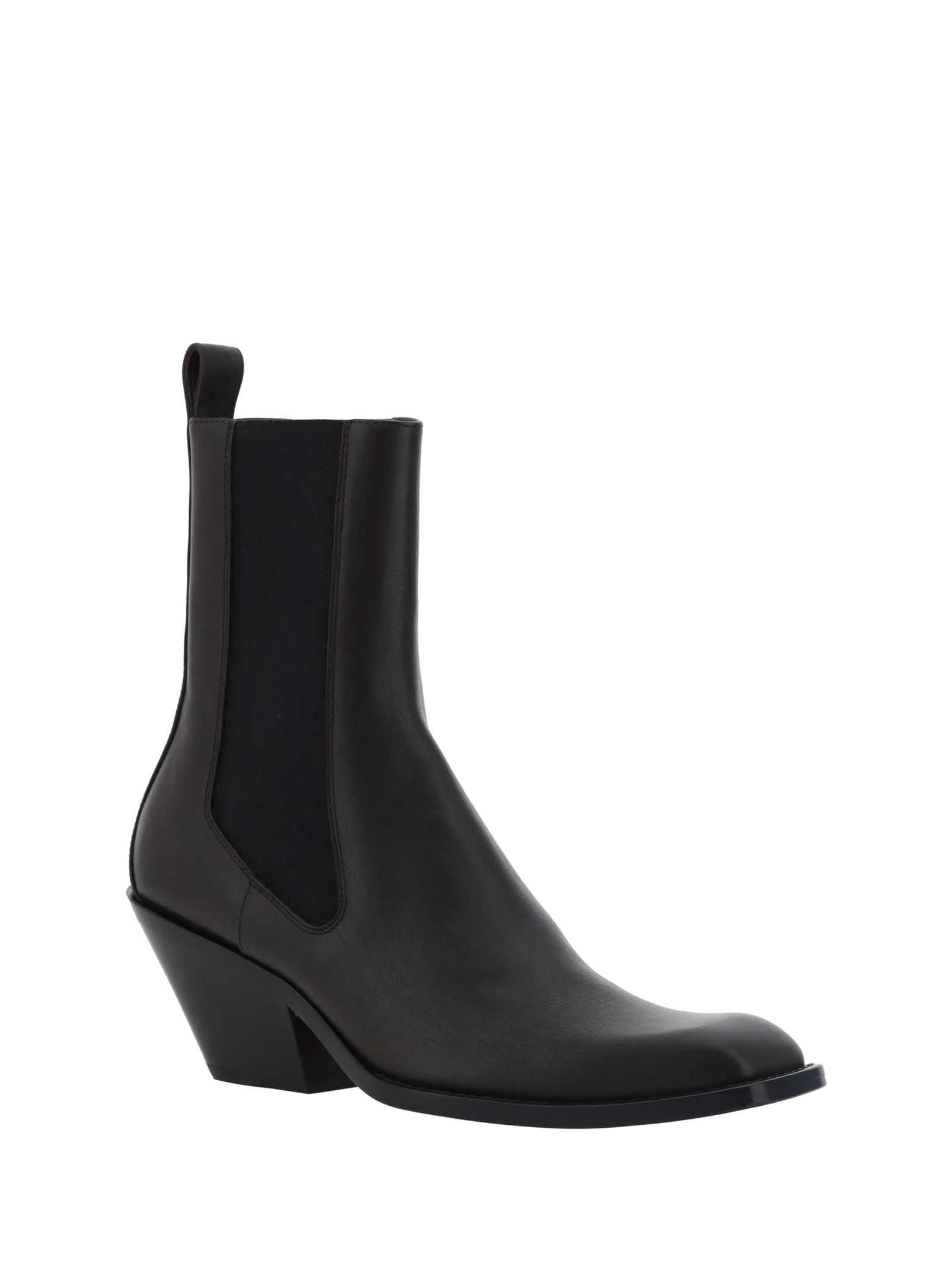 Khaite Austin Heeled Boots In Dark Brown