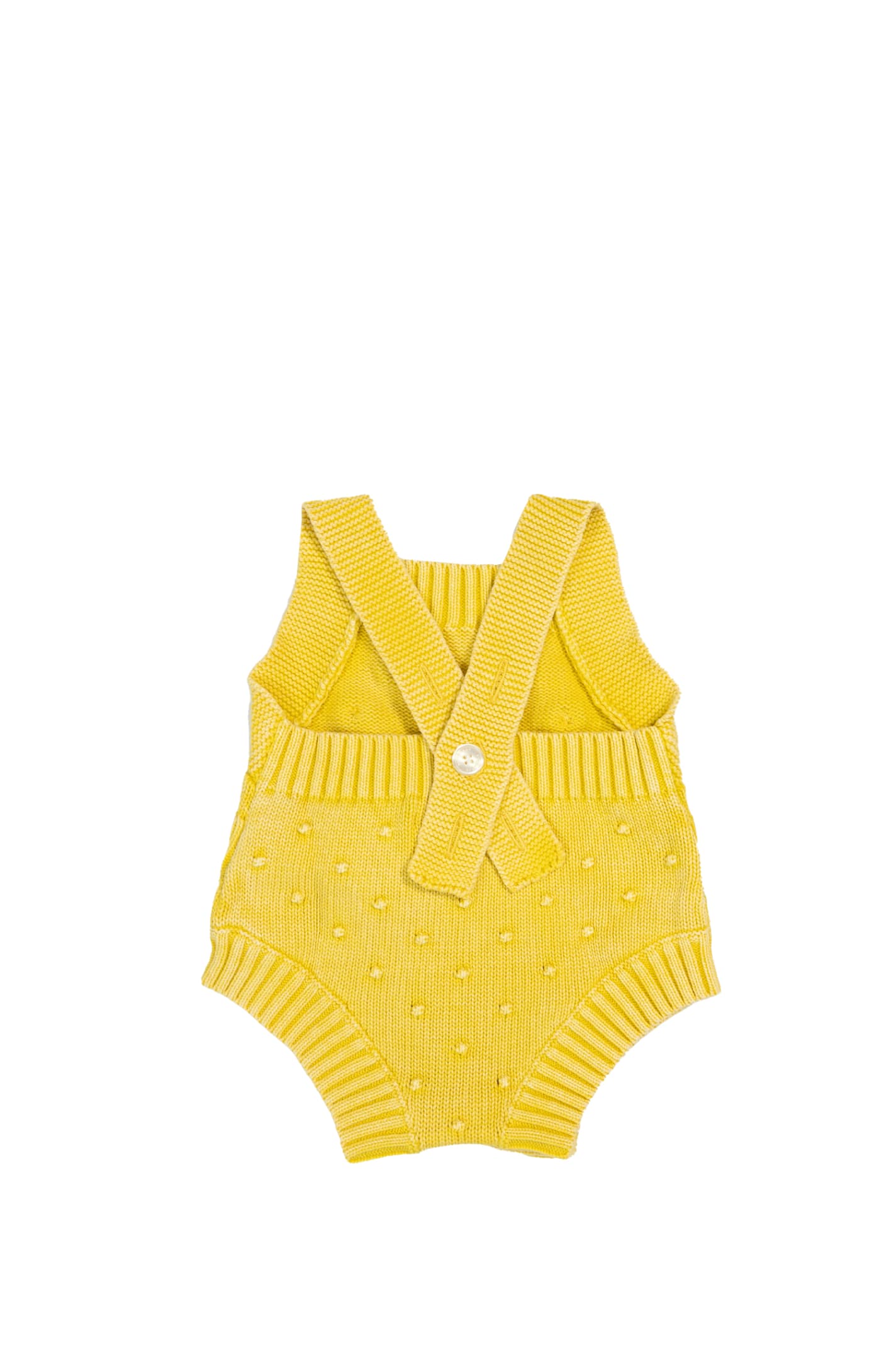 Shop Burberry Cotton Salopette In Yellow