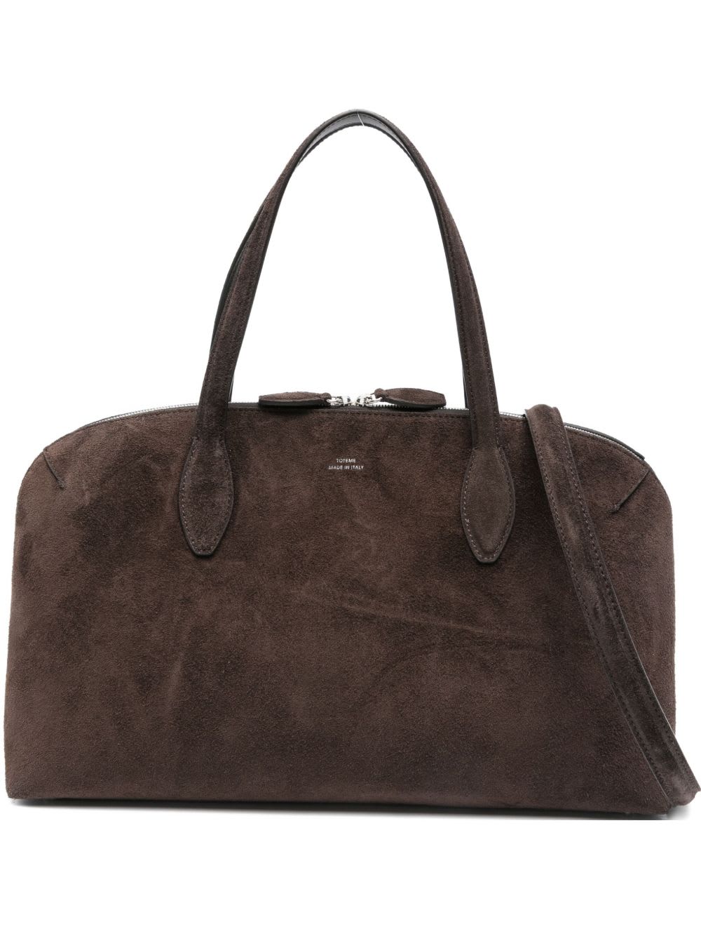 Totême Suede Leather Shoulder Tote Bag In Brown