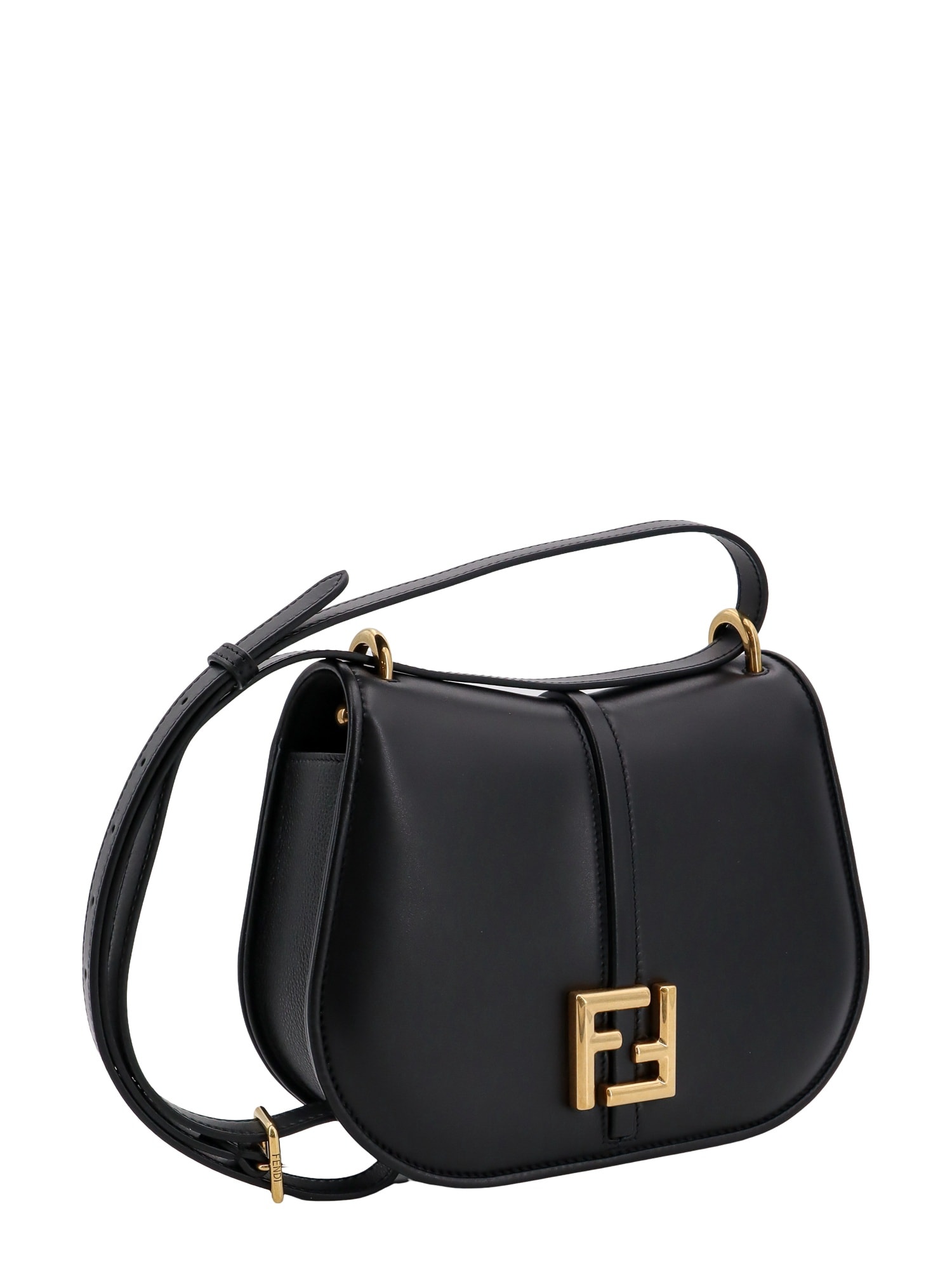 Shop Fendi Cmon Shoulder Bag In Black