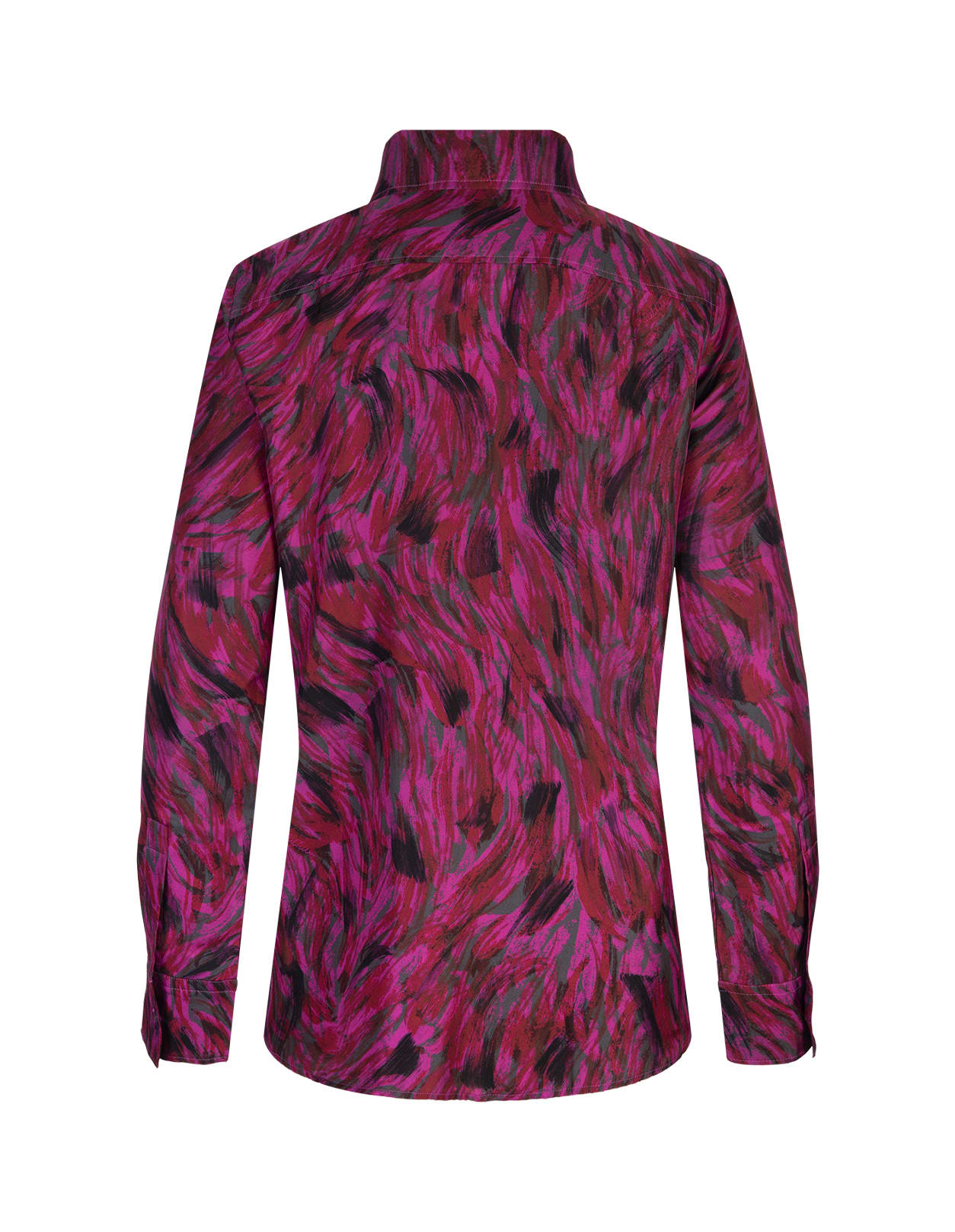 LANVIN FUCHSIA PRINTED SILK SHIRT 