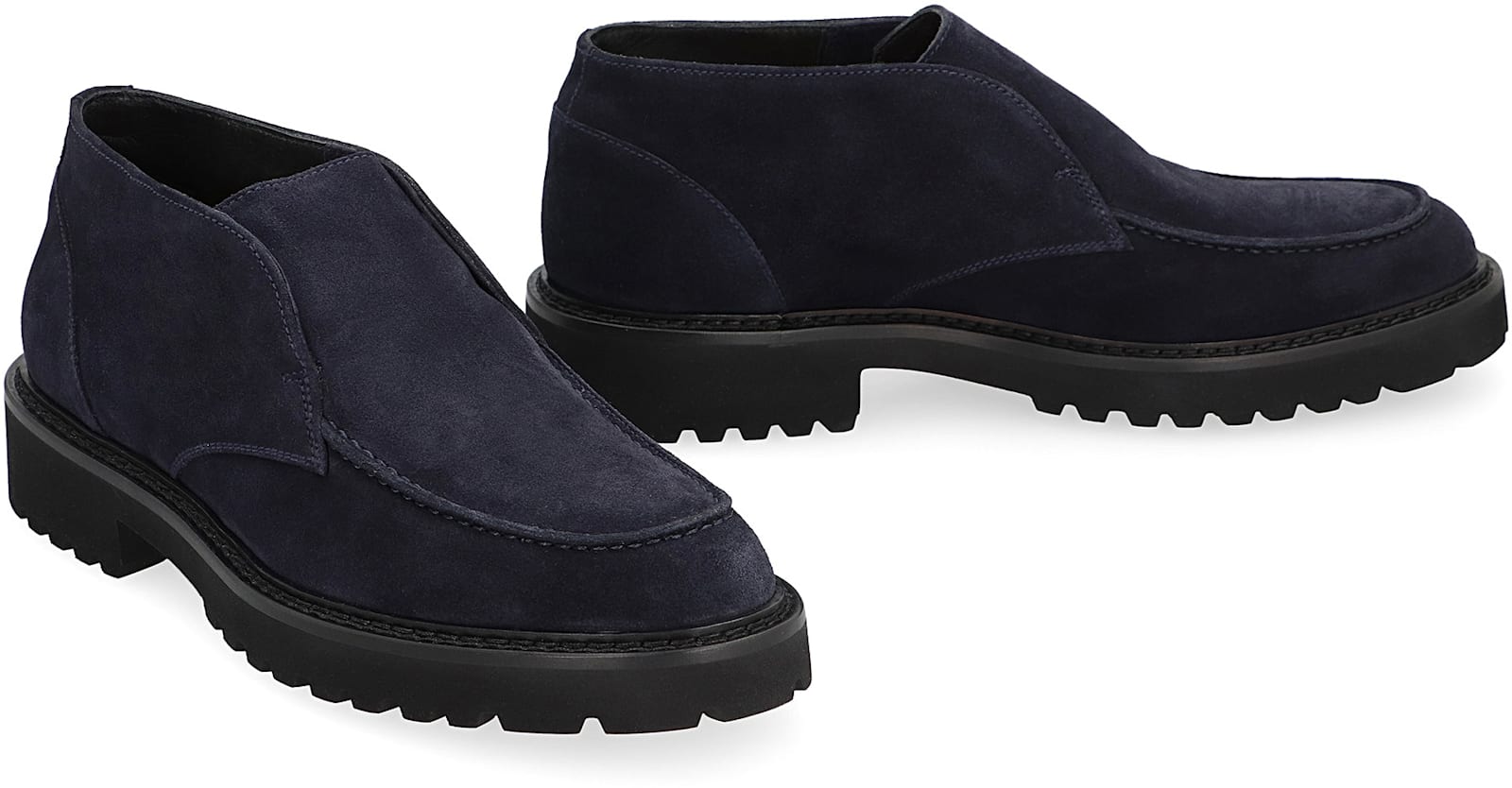 Doucal's Adler Chukka Boot With Suede Upper In Blue
