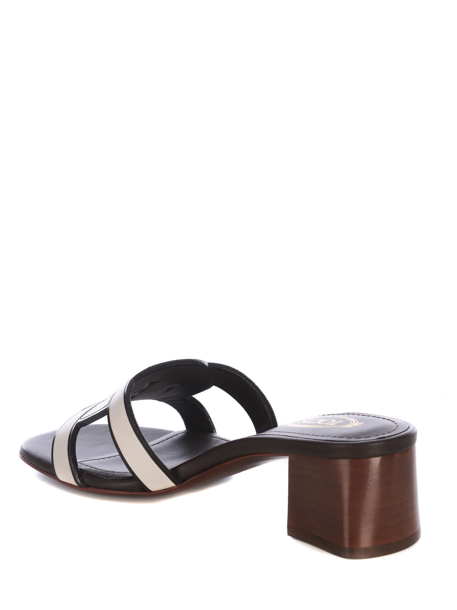 Shop Tod's Sandal Tods Kate Made Of Leather In Bianco