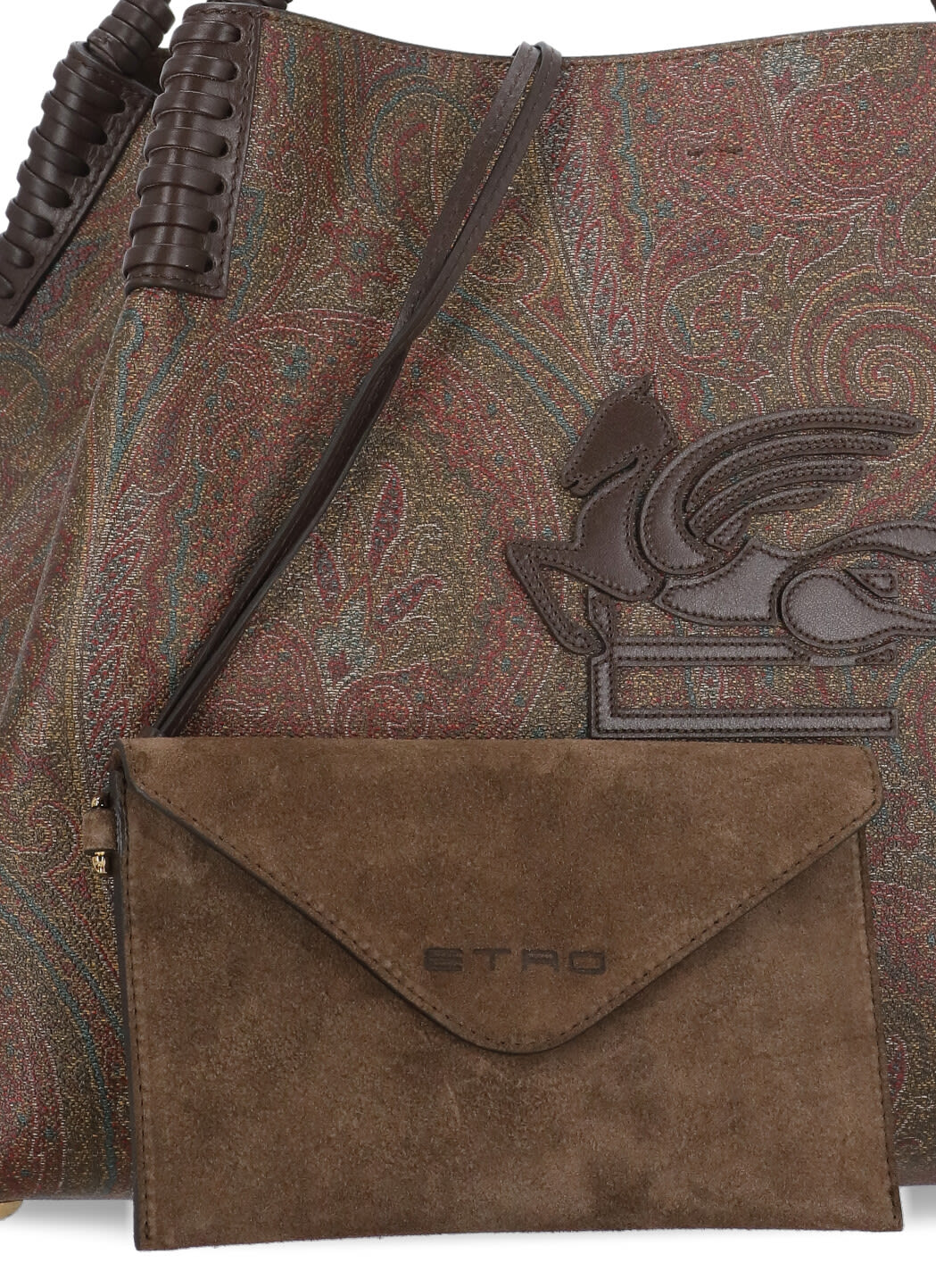 Shop Etro Libra Medium Bag In Brown