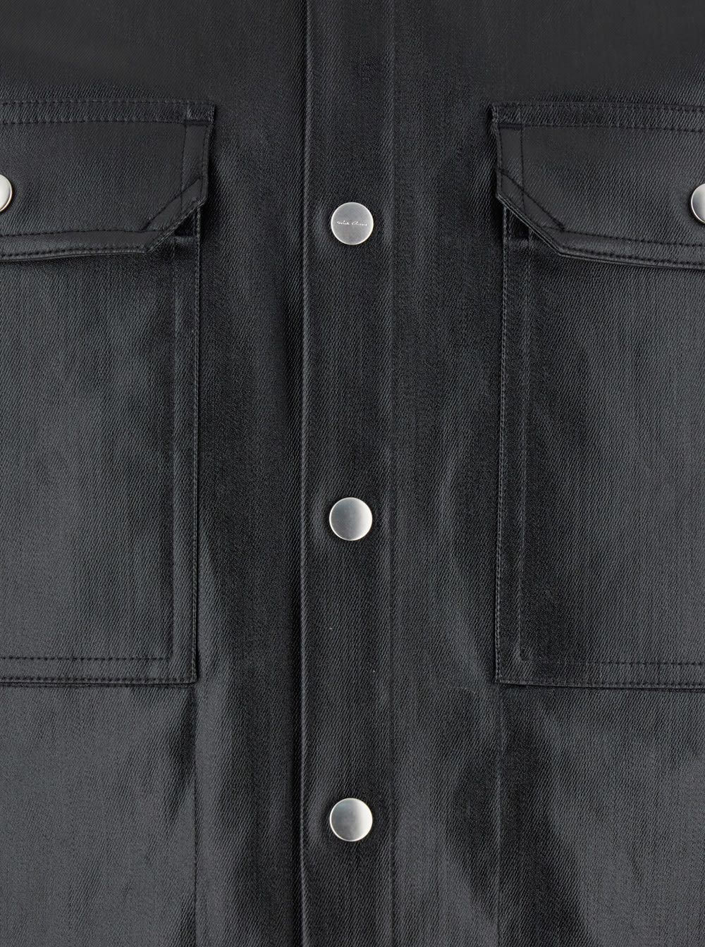 Rick Owens Black Jacket With Patch Pockets On The Chest In Cotton Blend Man In Black