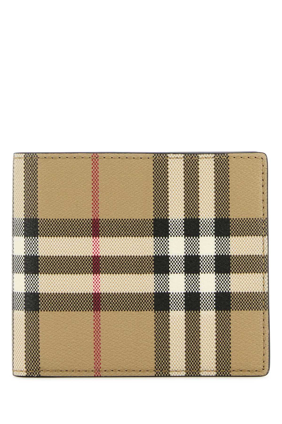 Burberry All-over Check Printed Bi-fold Wallet In Multi