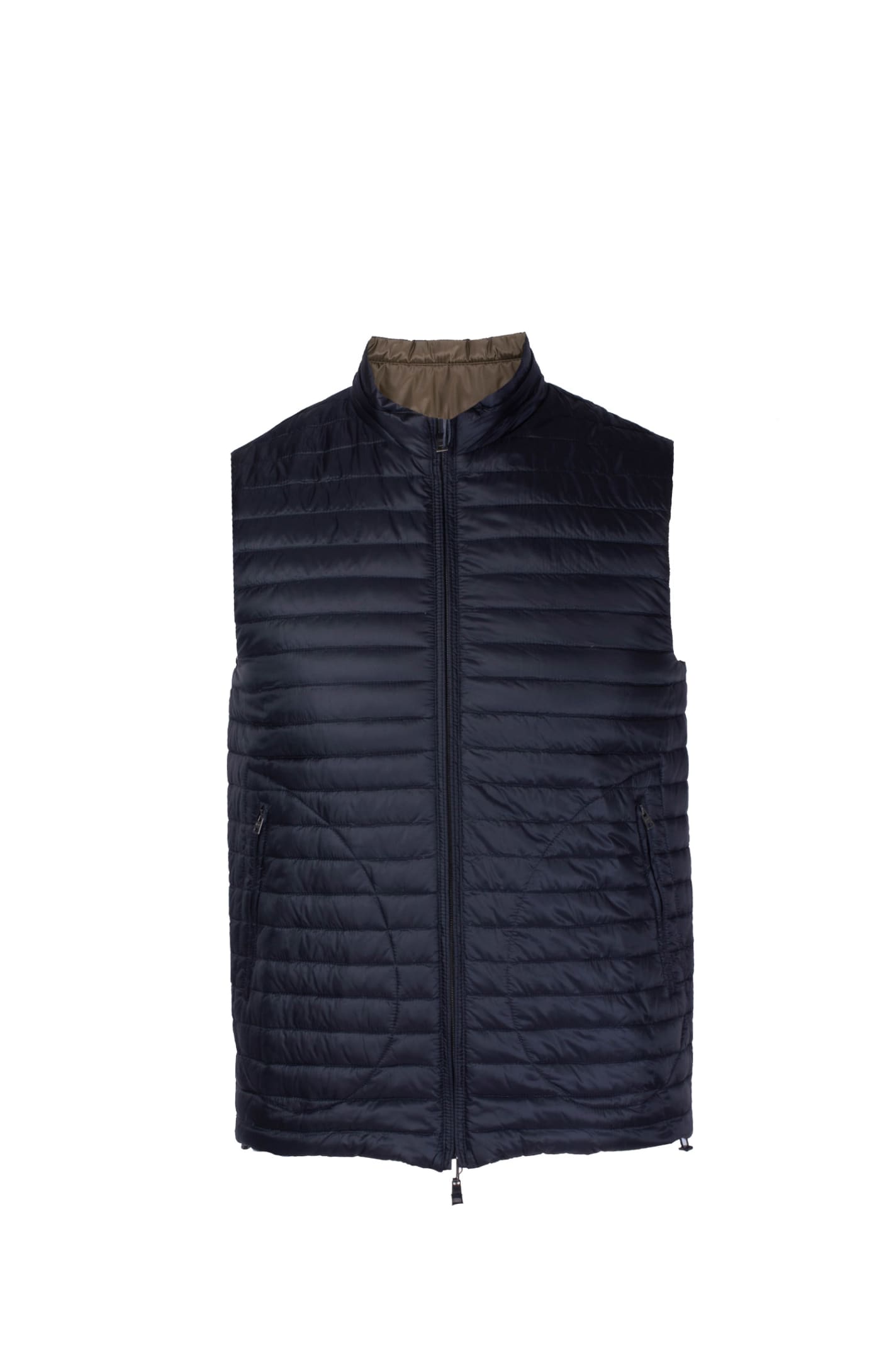 Shop Herno Reversible Nylon Vest In Green