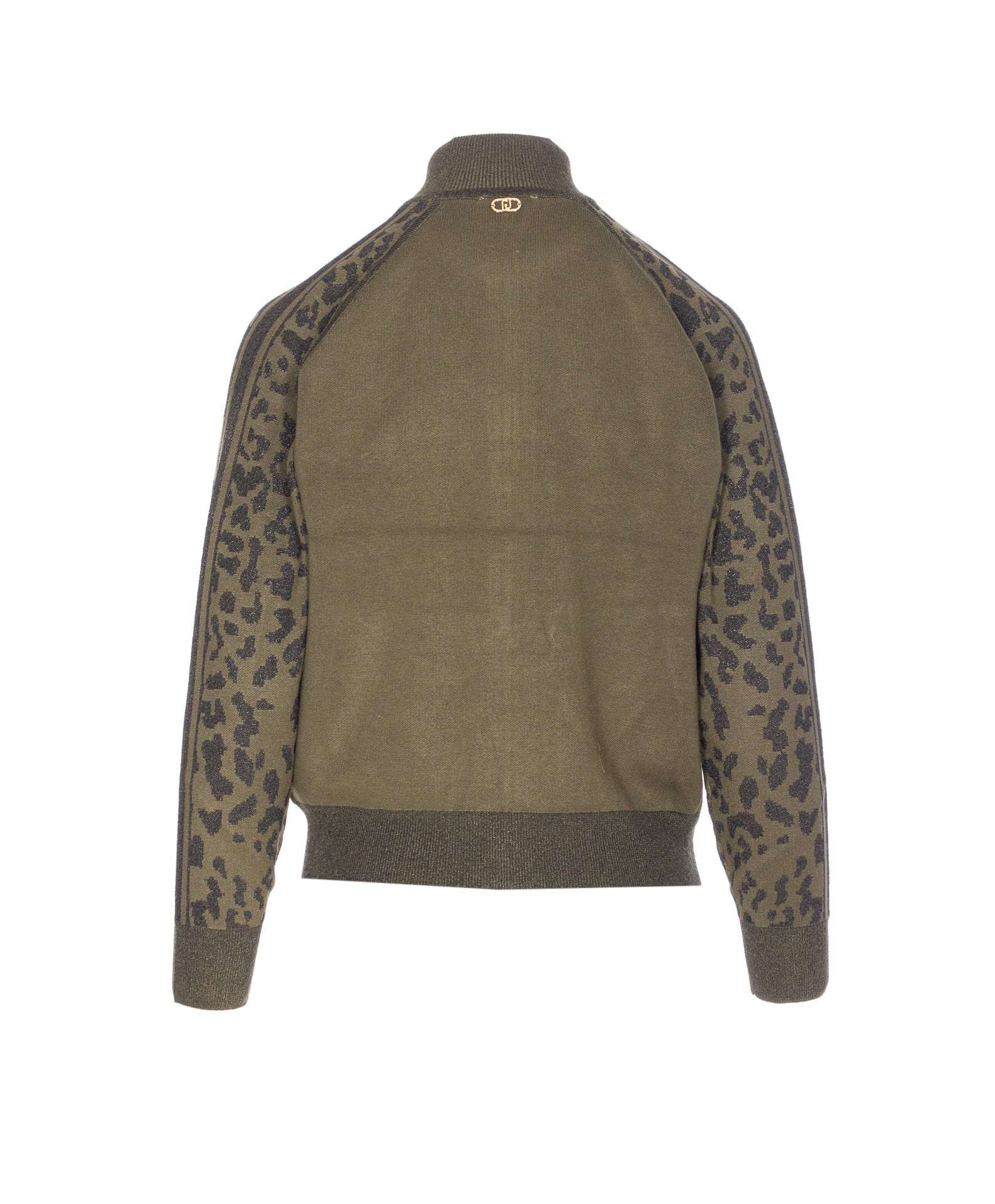Liu •jo Leopard-print Zipped-front Sweatshirt In Multi
