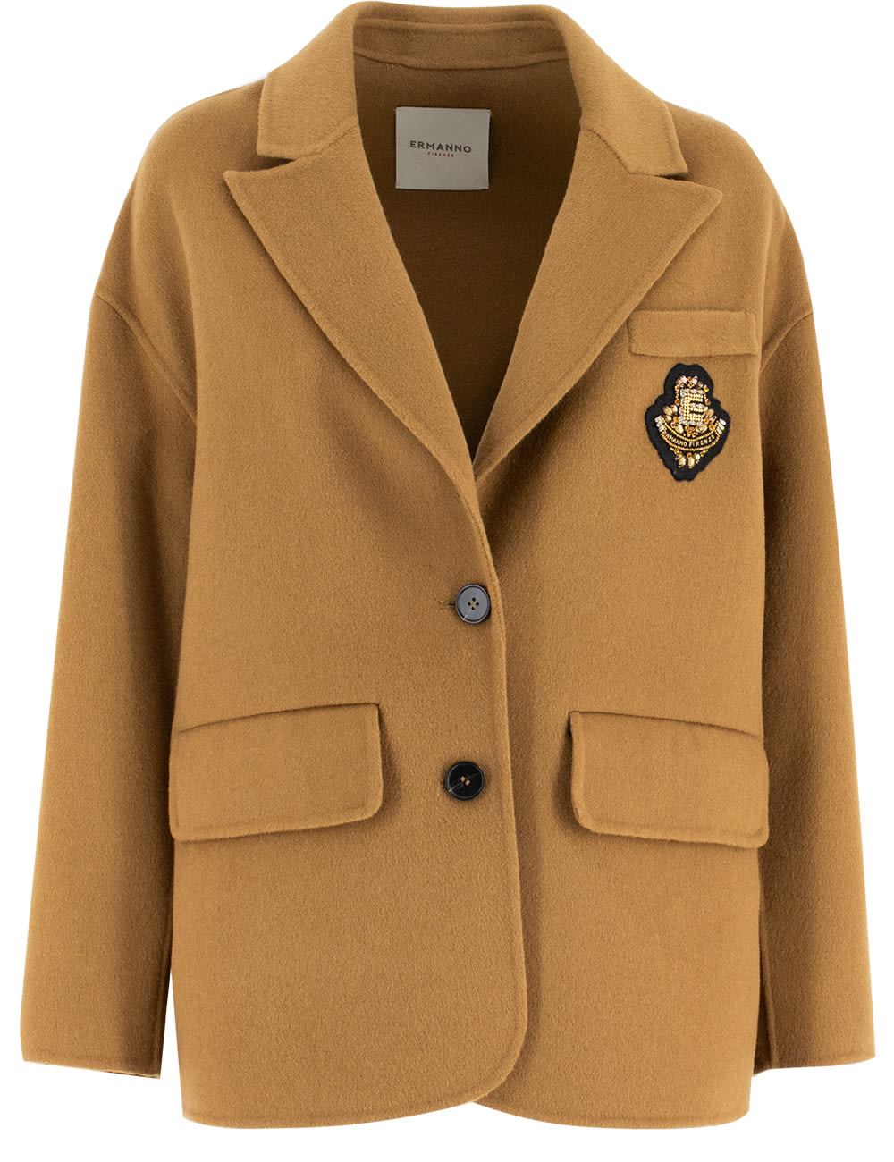 Shop Ermanno Firenze Jacket In Nocciola