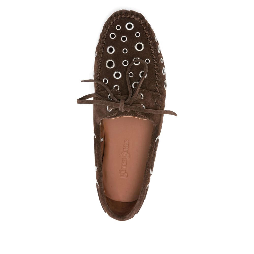 Gimaguas Eyelets Tie Loafers In Brown