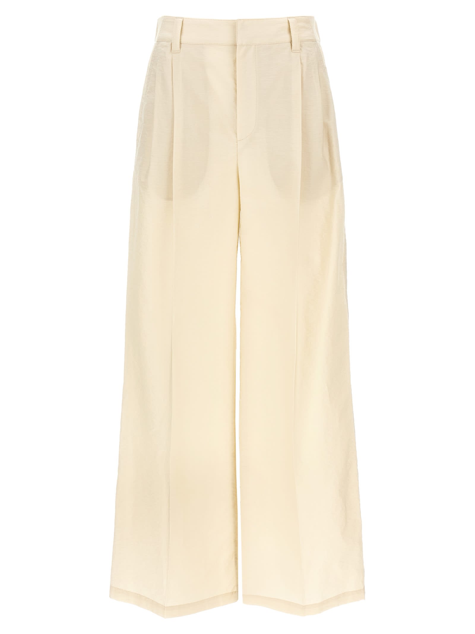 Shop Brunello Cucinelli Cotton Trousers
