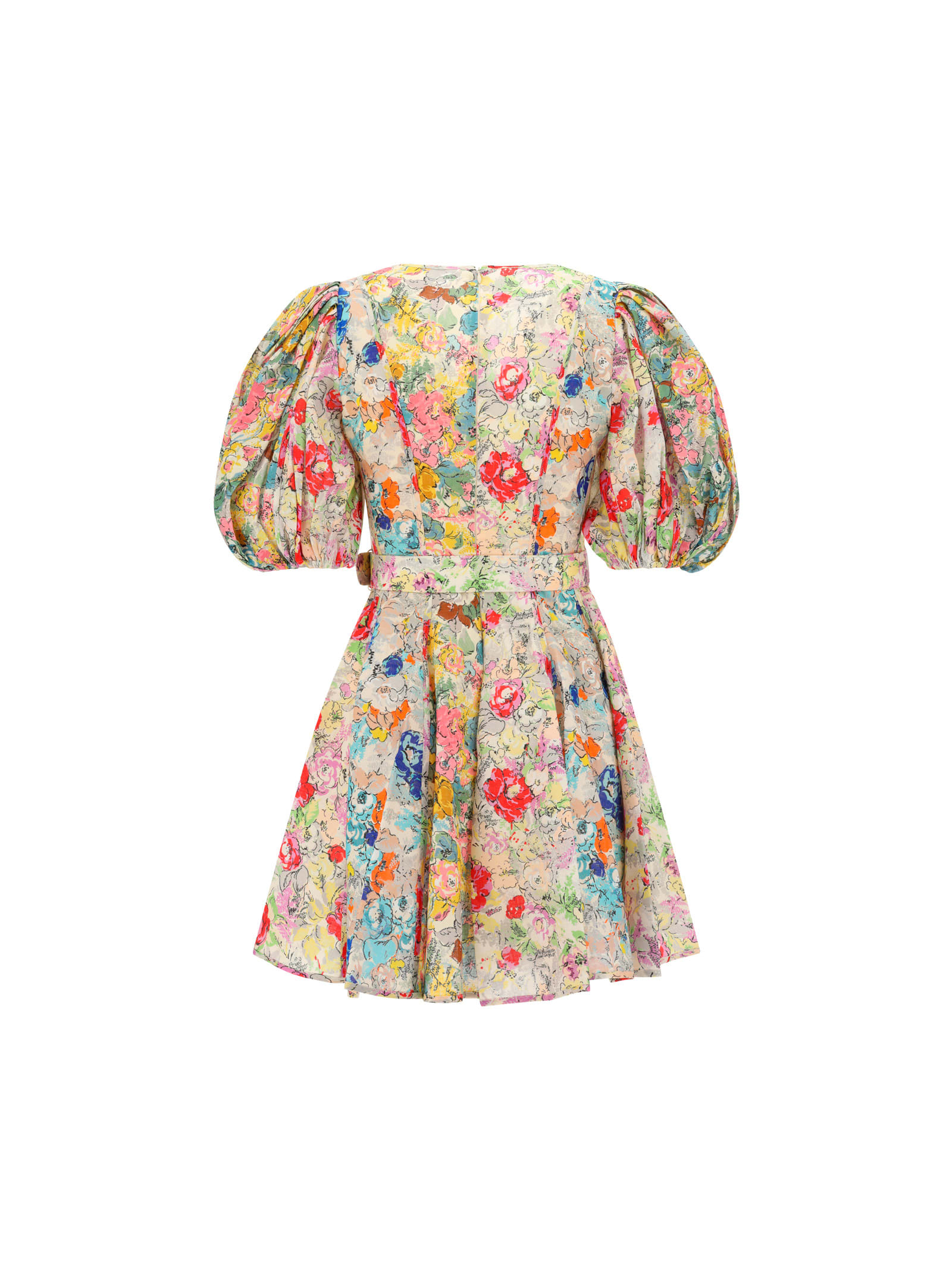 Shop Zimmermann Clover Mini Dress In Multi-colore
