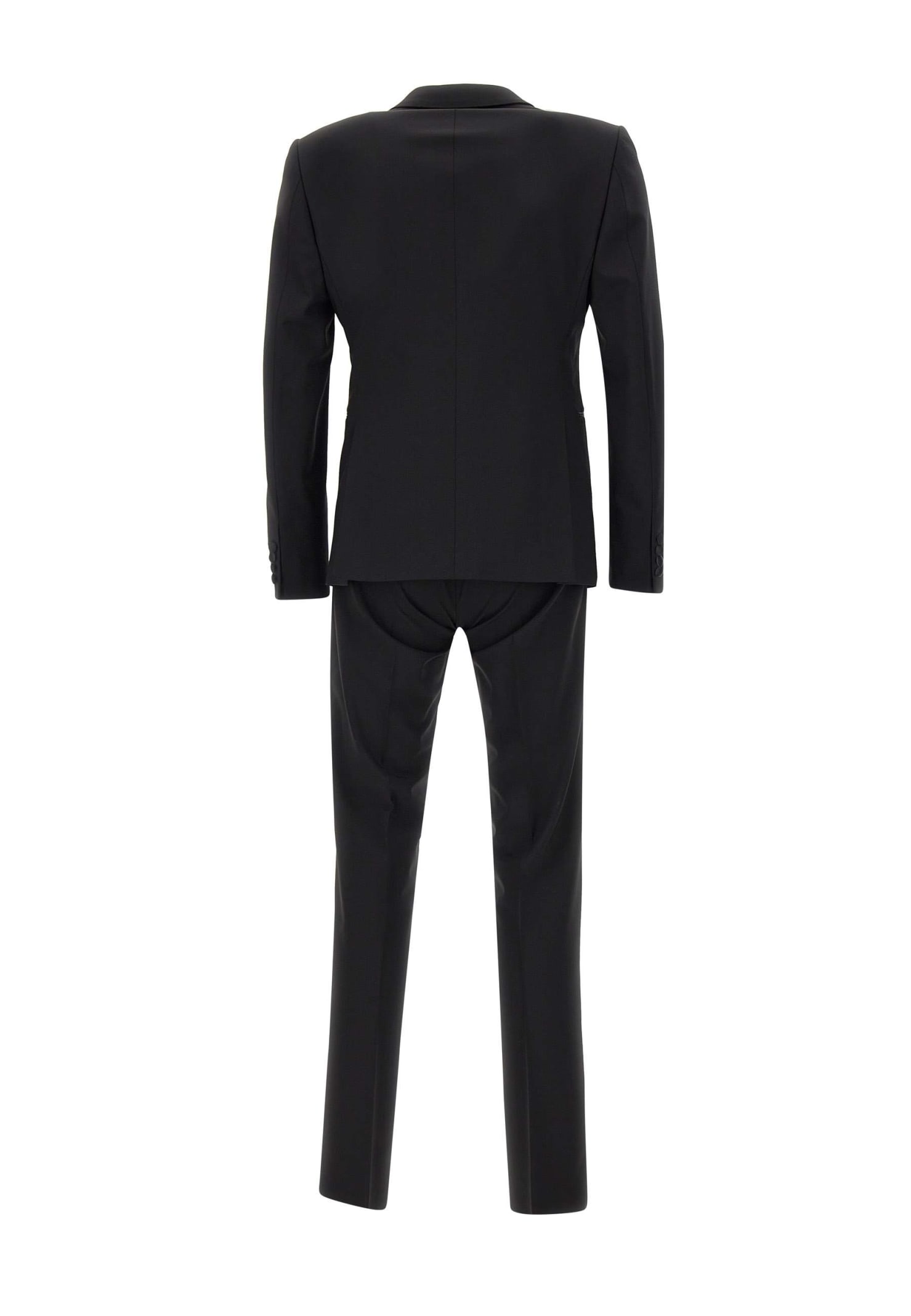 Shop Emporio Armani Cool Wool Two-piece Formal Suit In Black