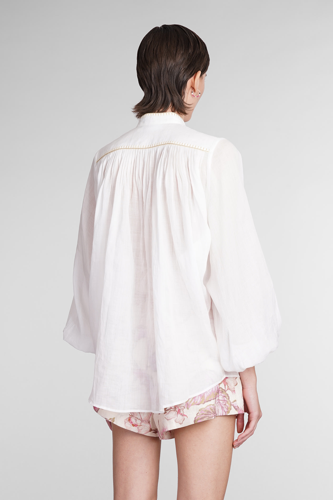 Zimmermann Junie Billow Shirt In Ivory