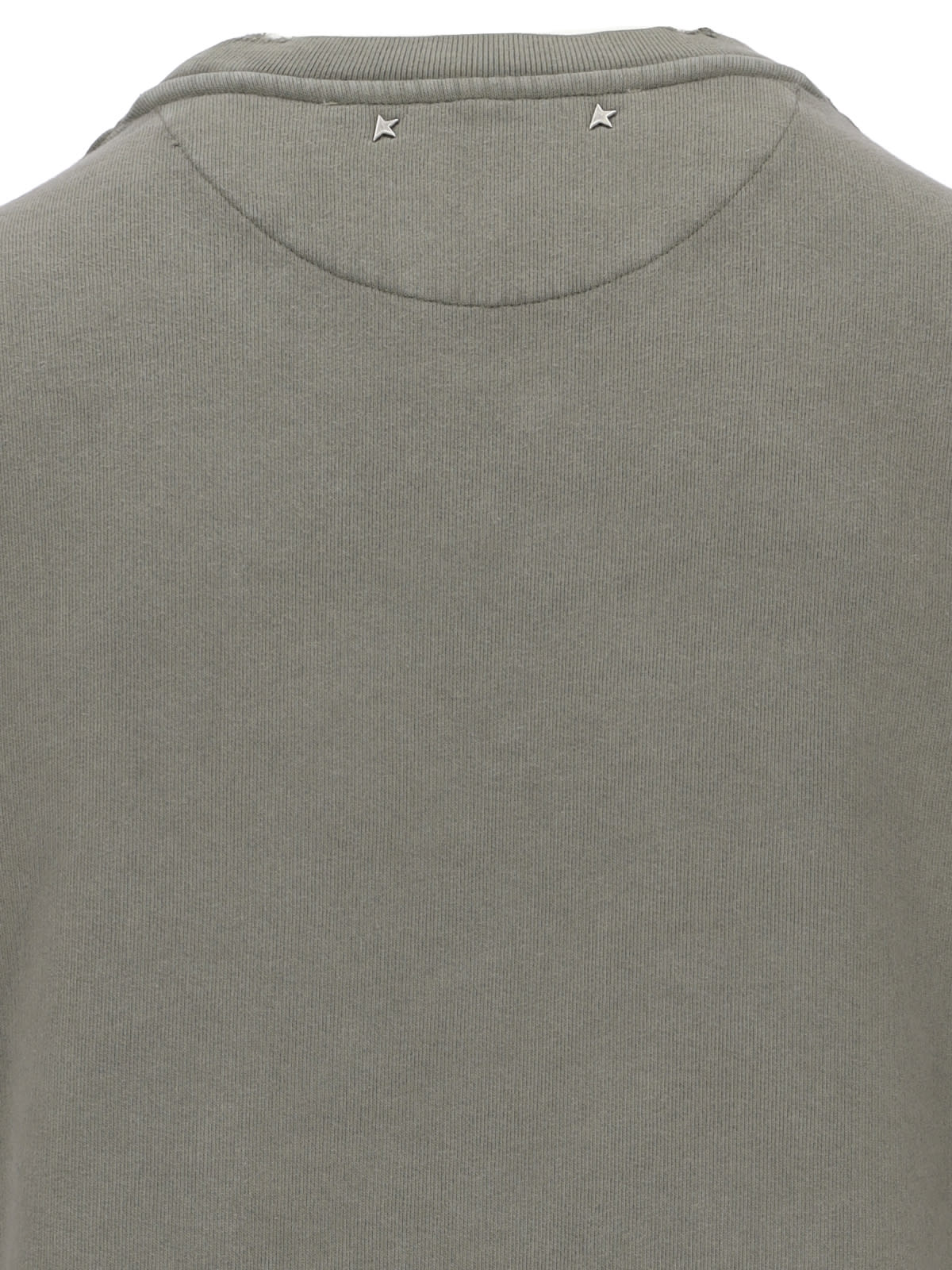 Shop Golden Goose Logo Revers Crew Neck Sweatshirt In Grey