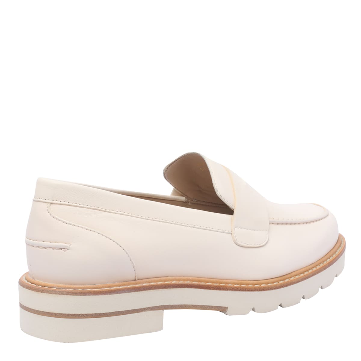 Shop Stuart Weitzman Parker Loafers In White