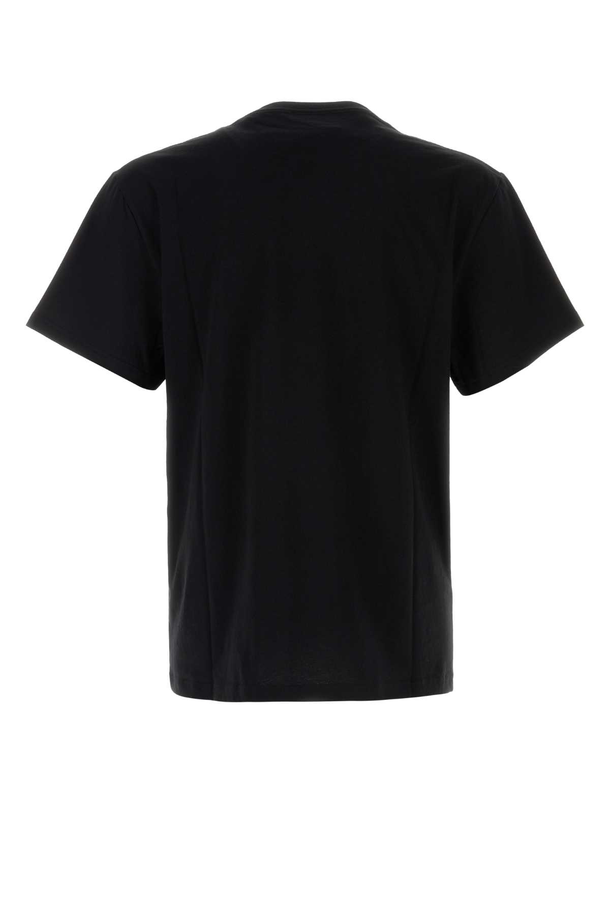 Shop Alexander Mcqueen Black Cotton T-shirt In Blackwhite