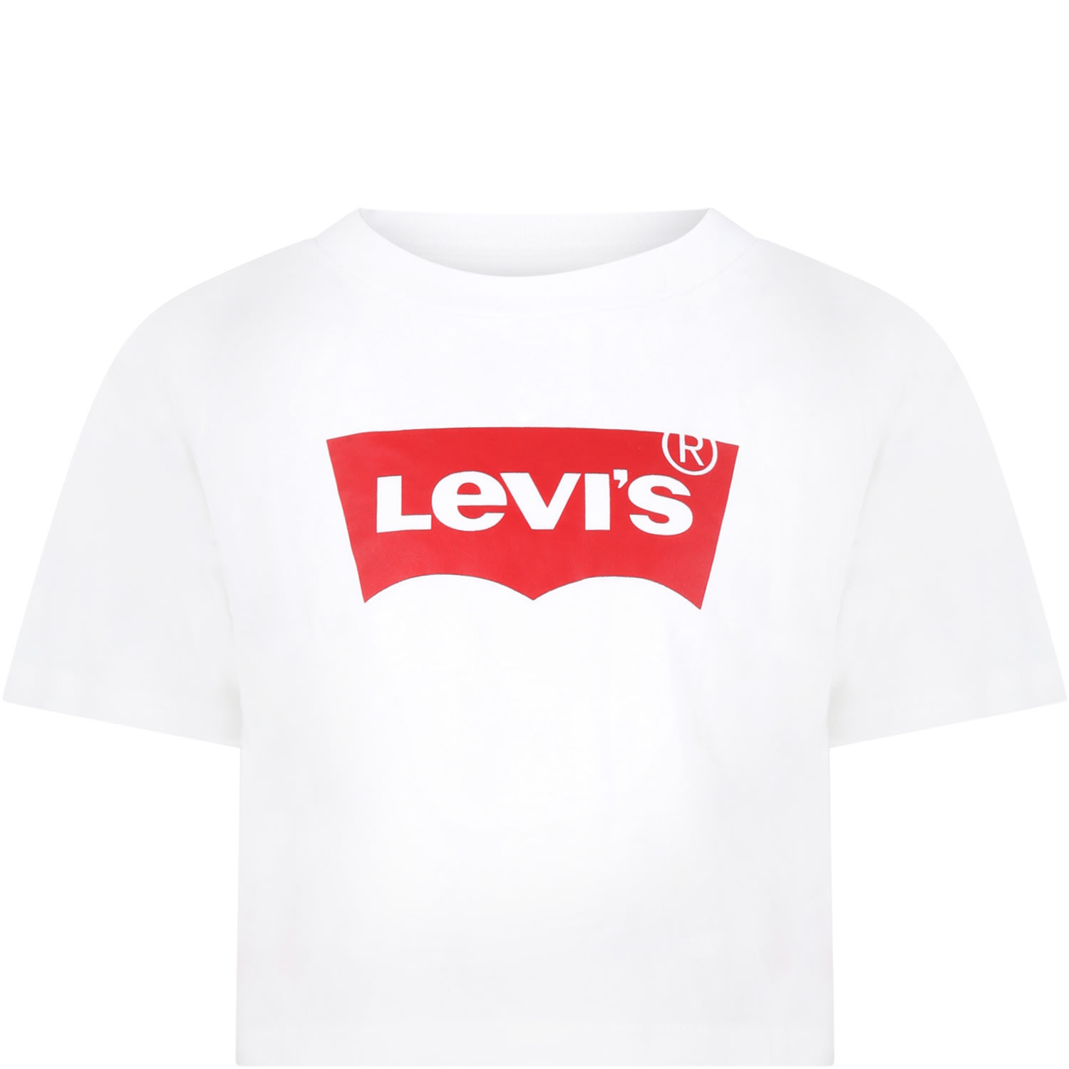 Levis White T-shirt For Girl With Logo