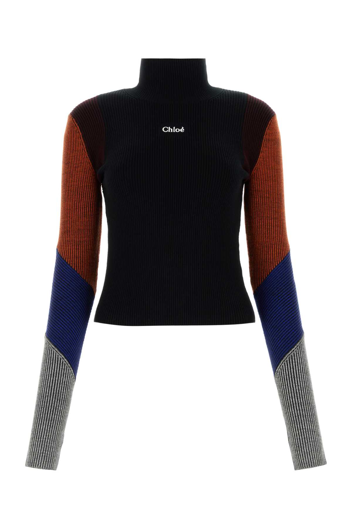 Chloé Black Stretch Wool Blend Sweater