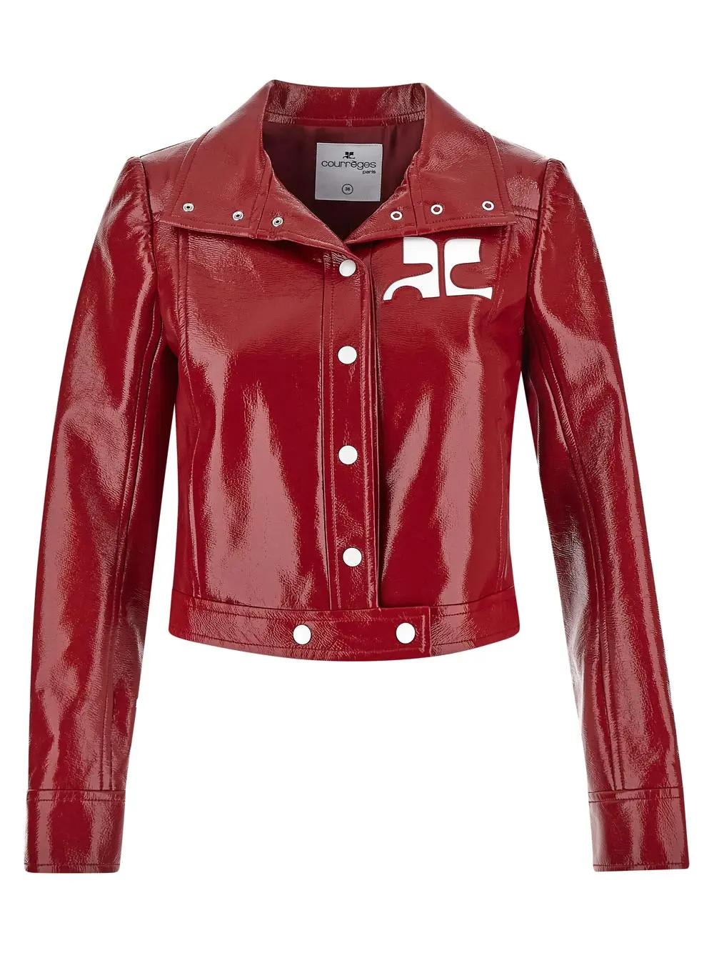 Courrèges Courregès Percbl005vy0014 Reedition Vinyl Jacket In Red