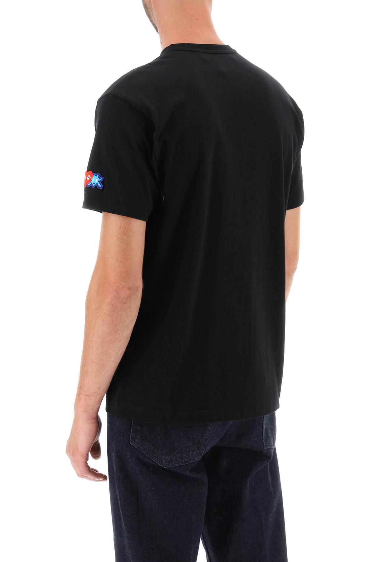 Shop Comme Des Garçons Play T-shirt With Pixel Patch In Black