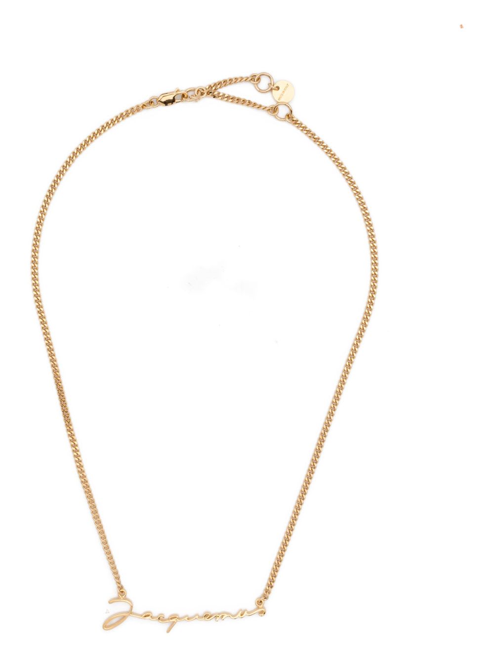 Jacquemus Necklace With Lettering Logo In Gold