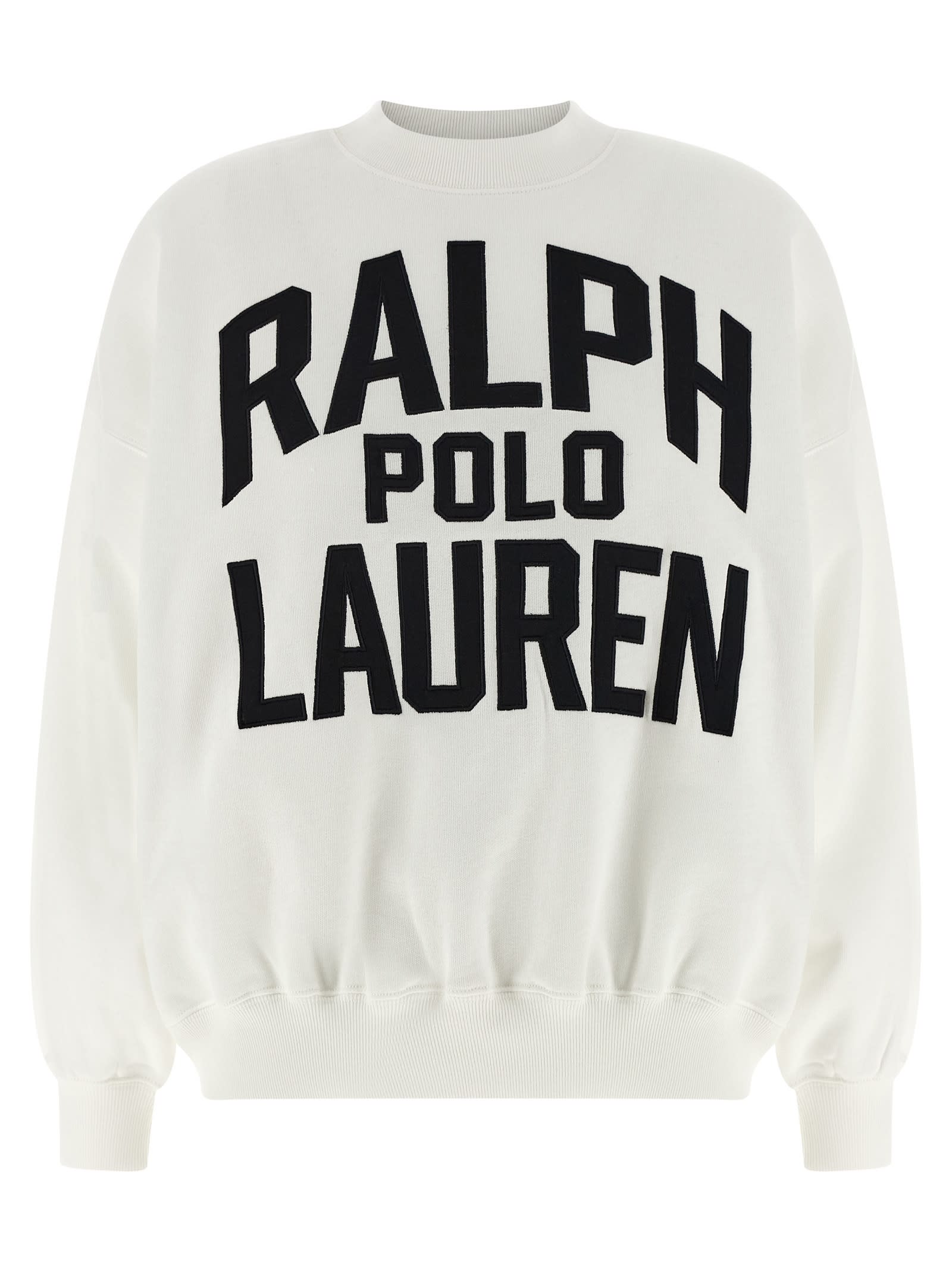 Ralph Lauren Logo Embroidery Sweatshirt In White