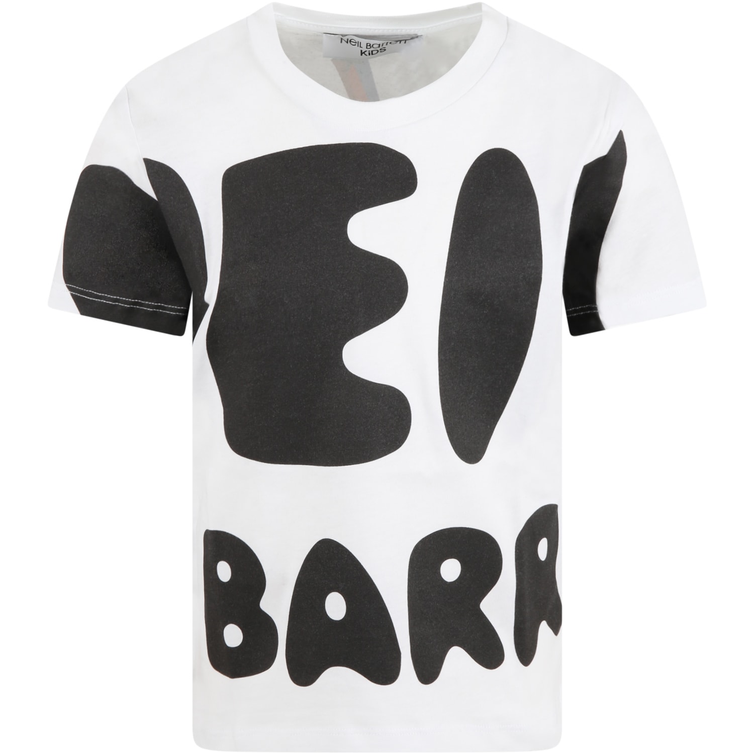 Neil Barrett White T-shirt For Boy With Logo