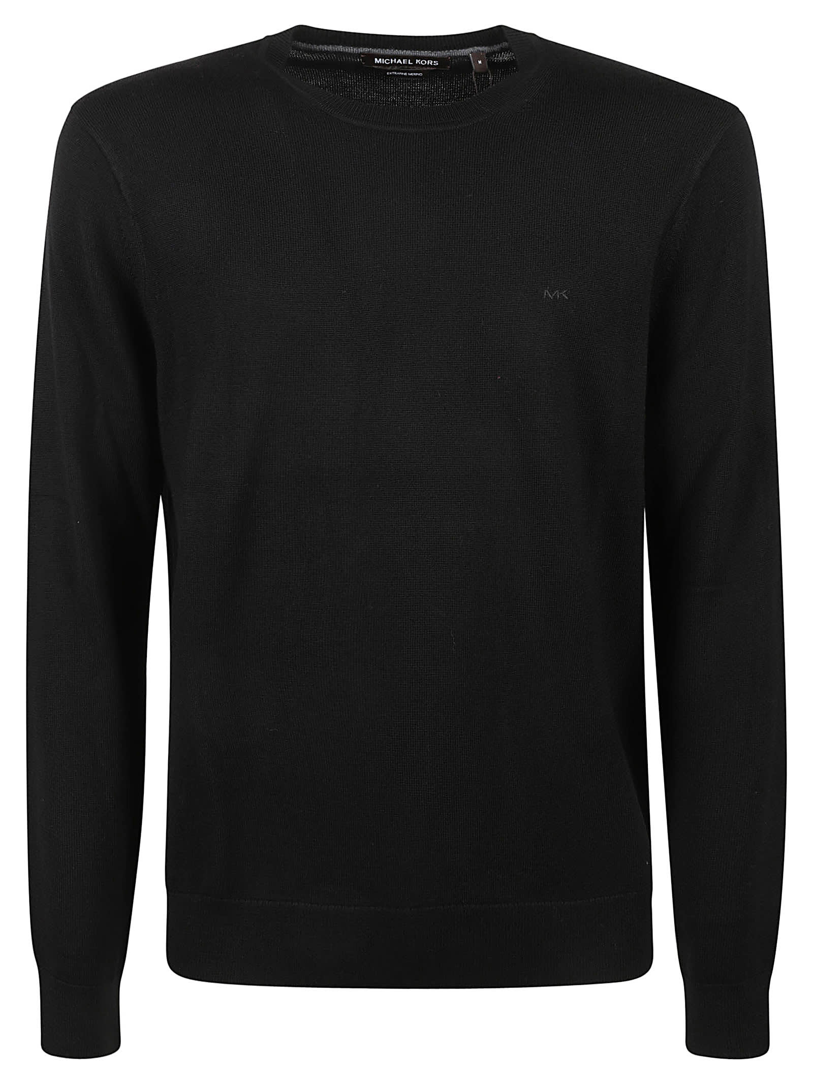 Michael Kors Round Neck Sweater In Black