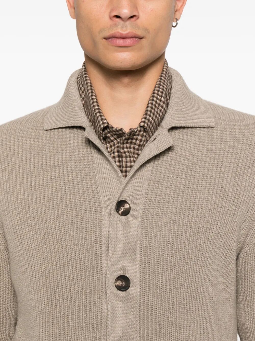 Filippo De Laurentiis Cardigan Sweater Ls In Neutral
