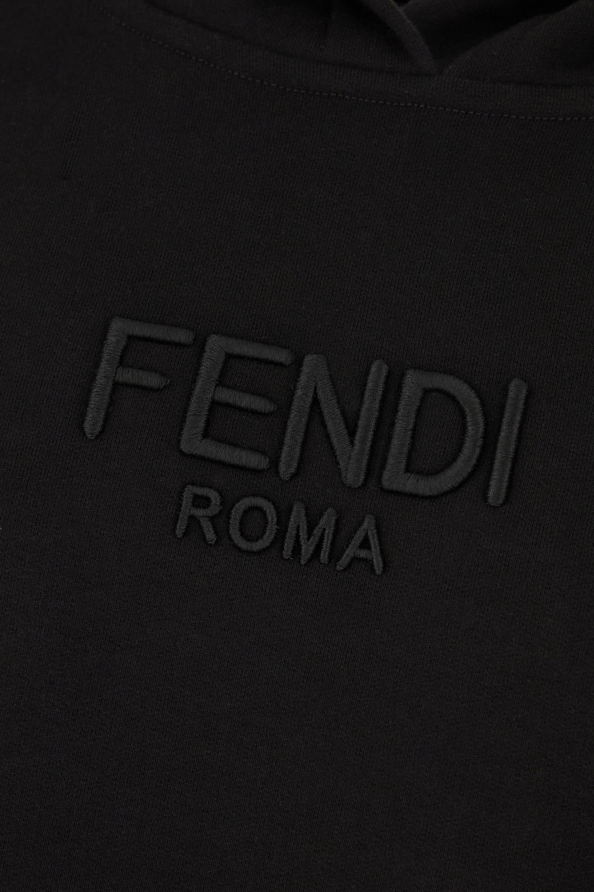 FENDI BLACK COTTON SWEATSHIRT