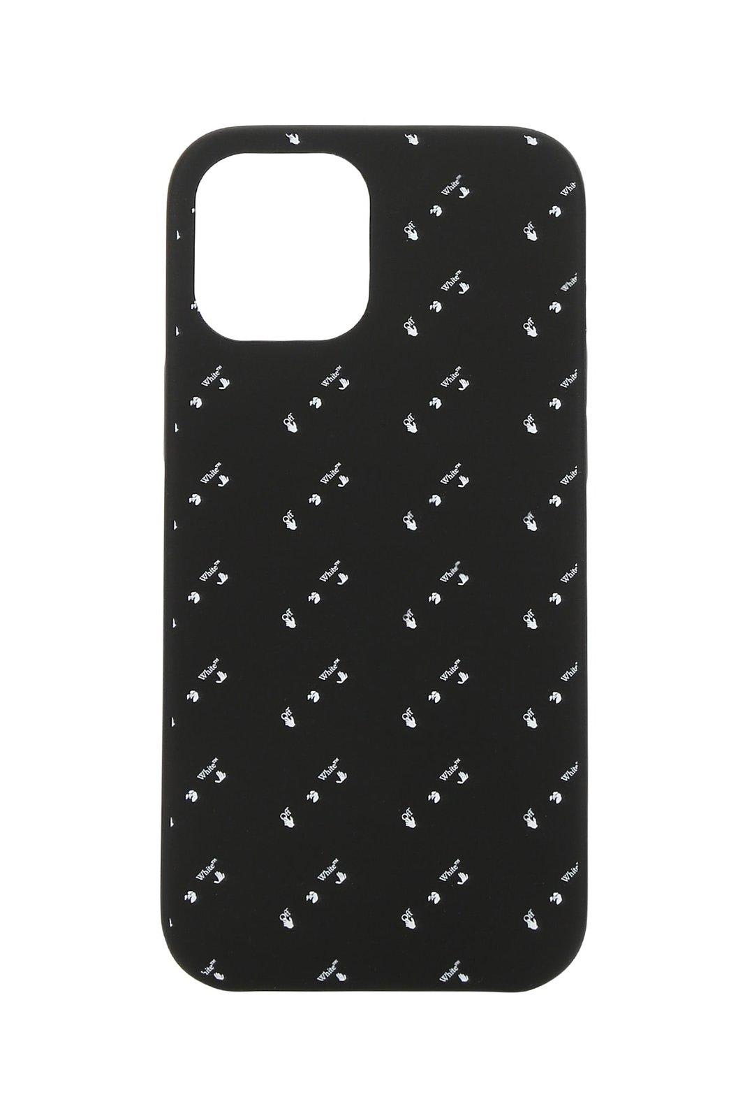 Off-white Logo Printed Iphone 12 Pro Max Case In Black