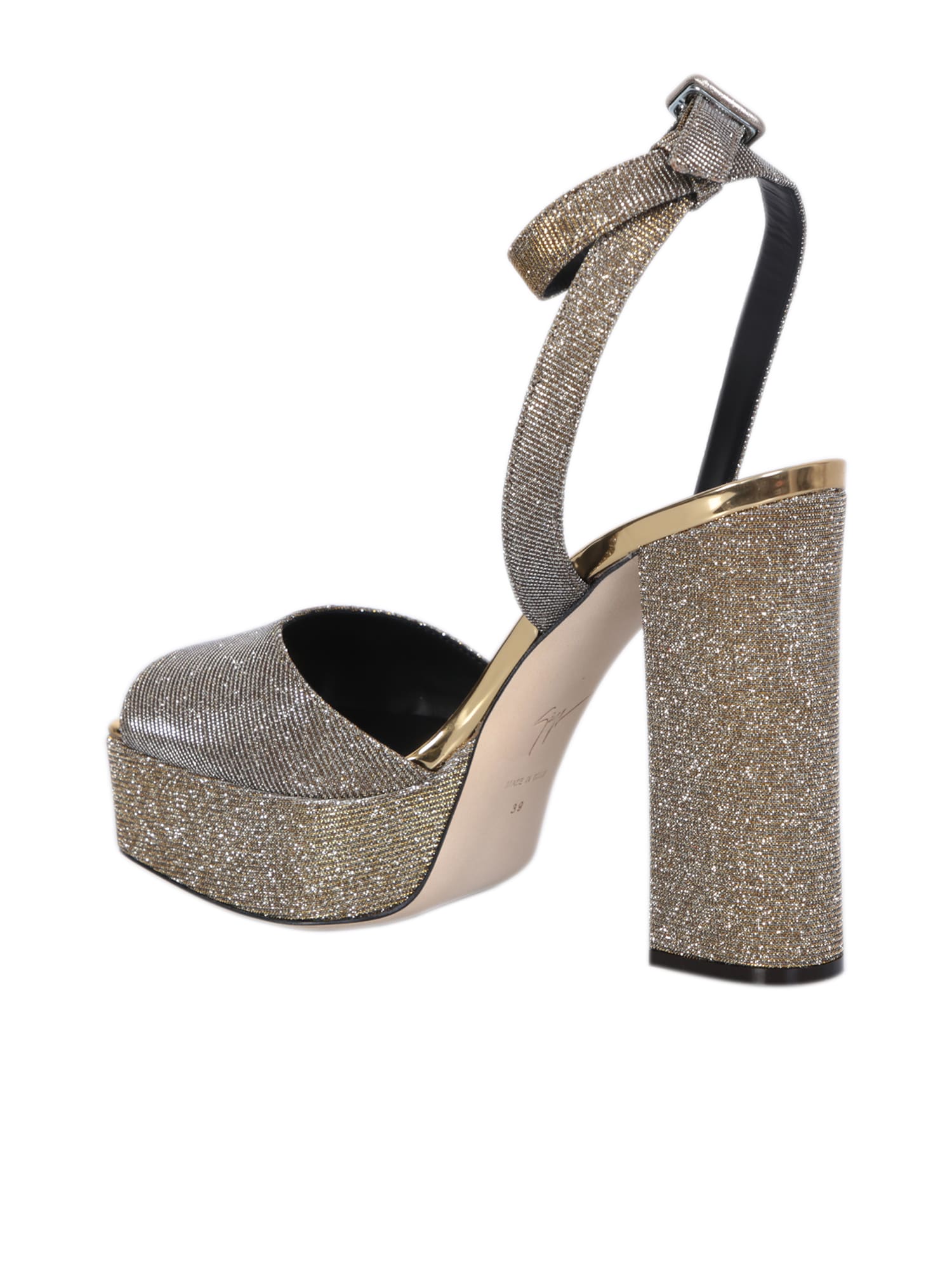 Shop Giuseppe Zanotti New Betty Platform Sandals In Metallic
