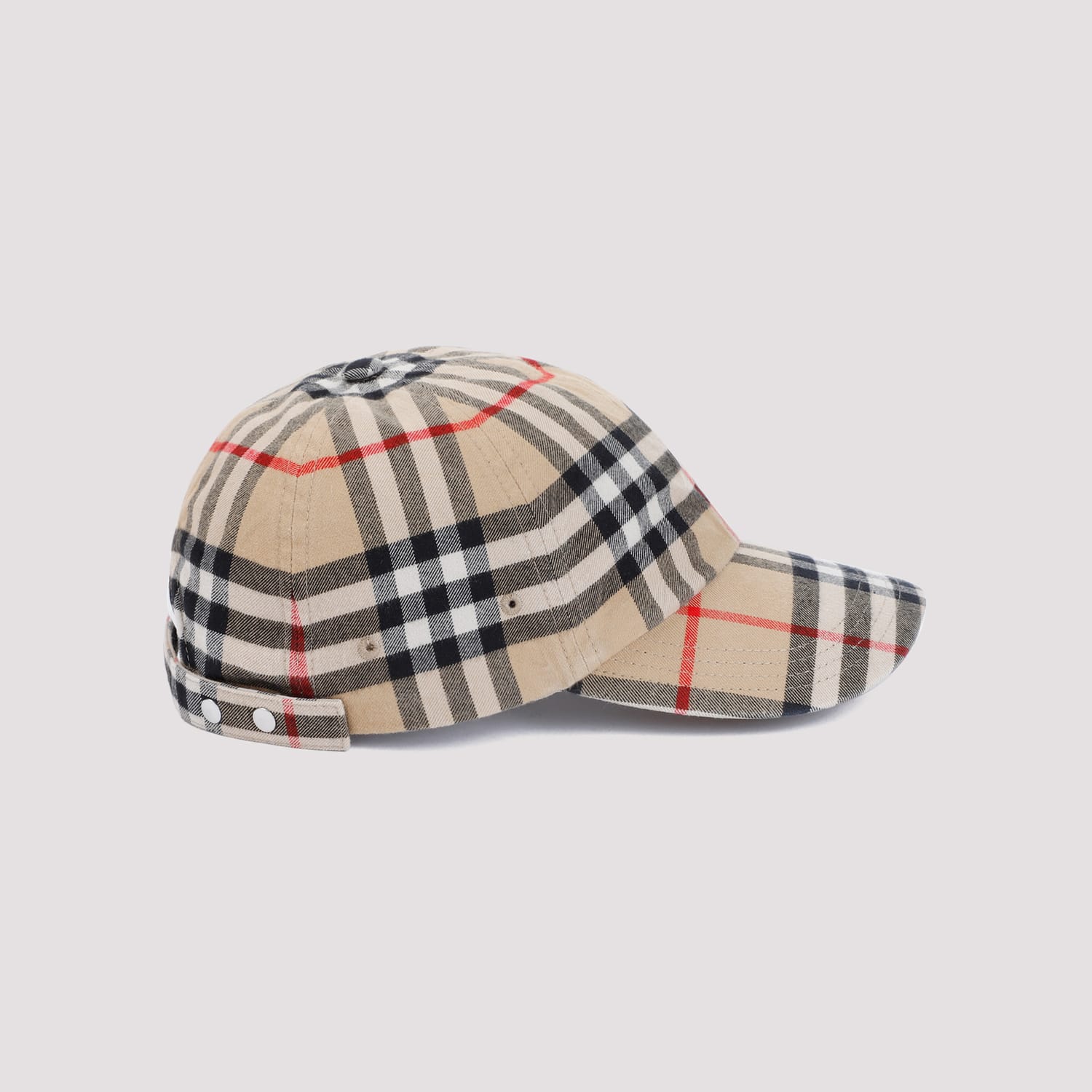 Shop Burberry Check Baseball Hat In Archive Beige