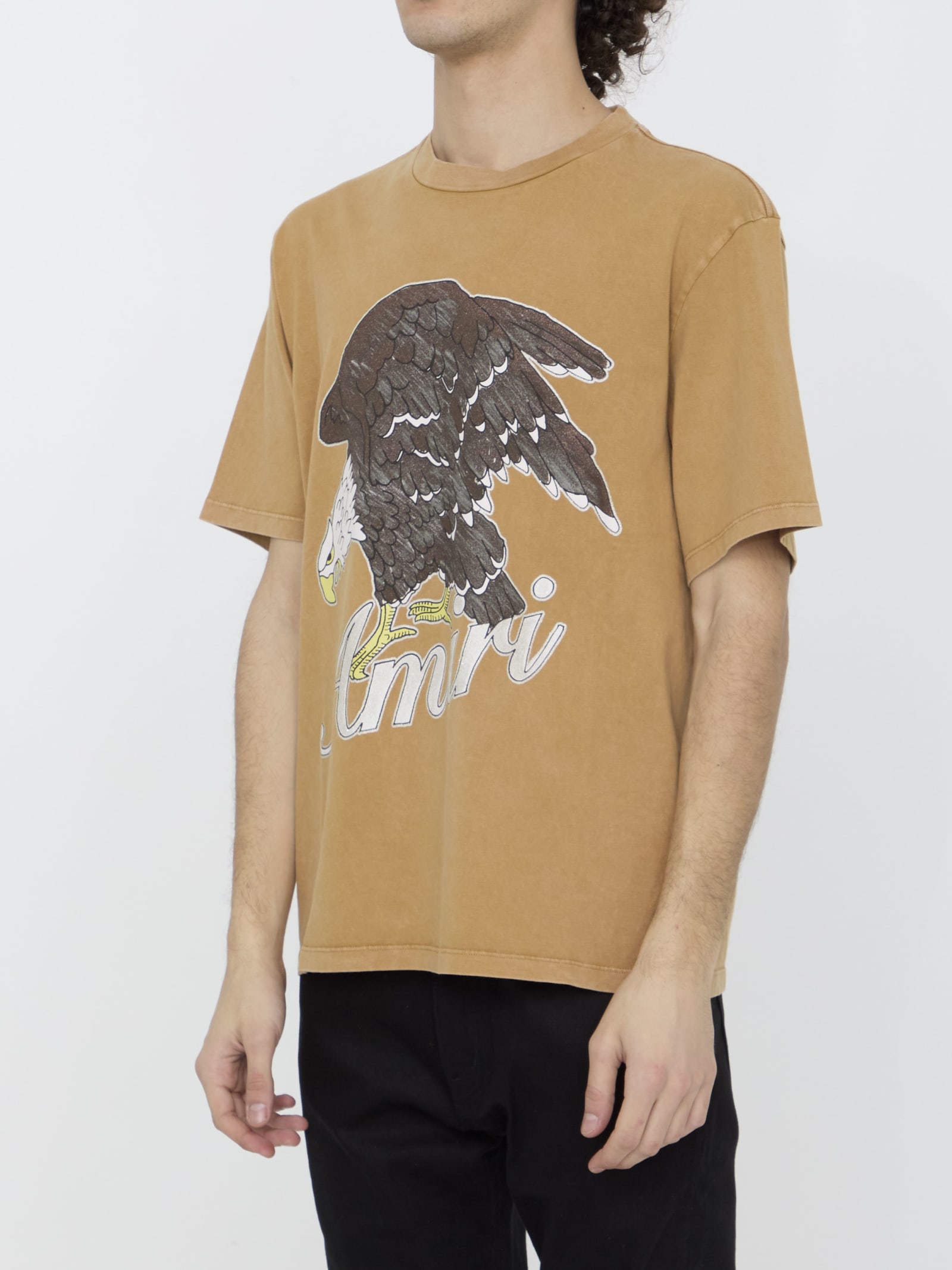 Shop Amiri Eagle T-shirt In Orange