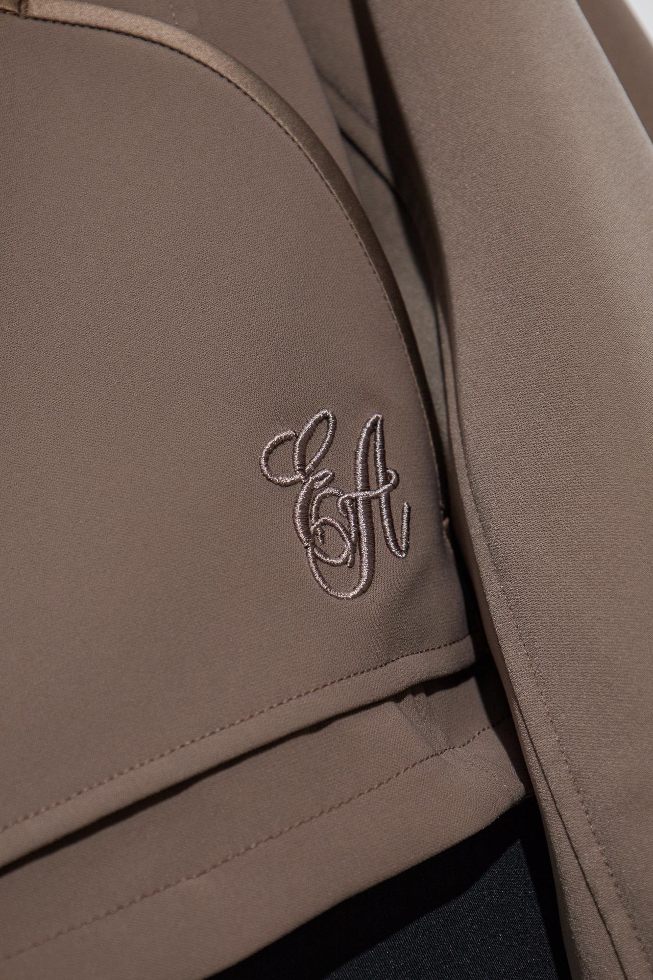 Emporio Armani Jacket With Embroidered Logo In Brown
