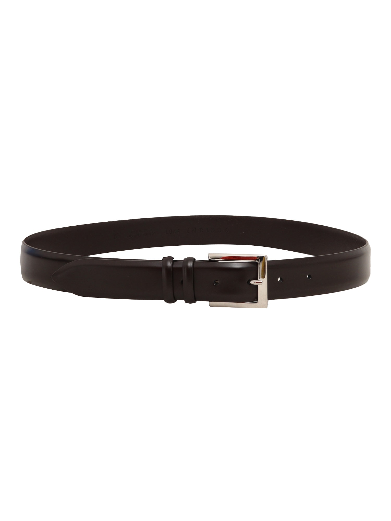 Orciani Leather Buckle Belt In Black