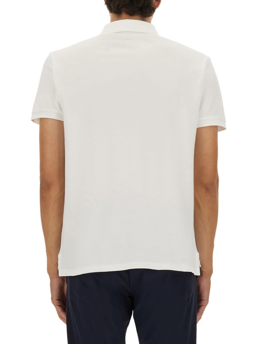 Polo Ralph Lauren Fitted White Polo Shirt With Embroidered Logo In White