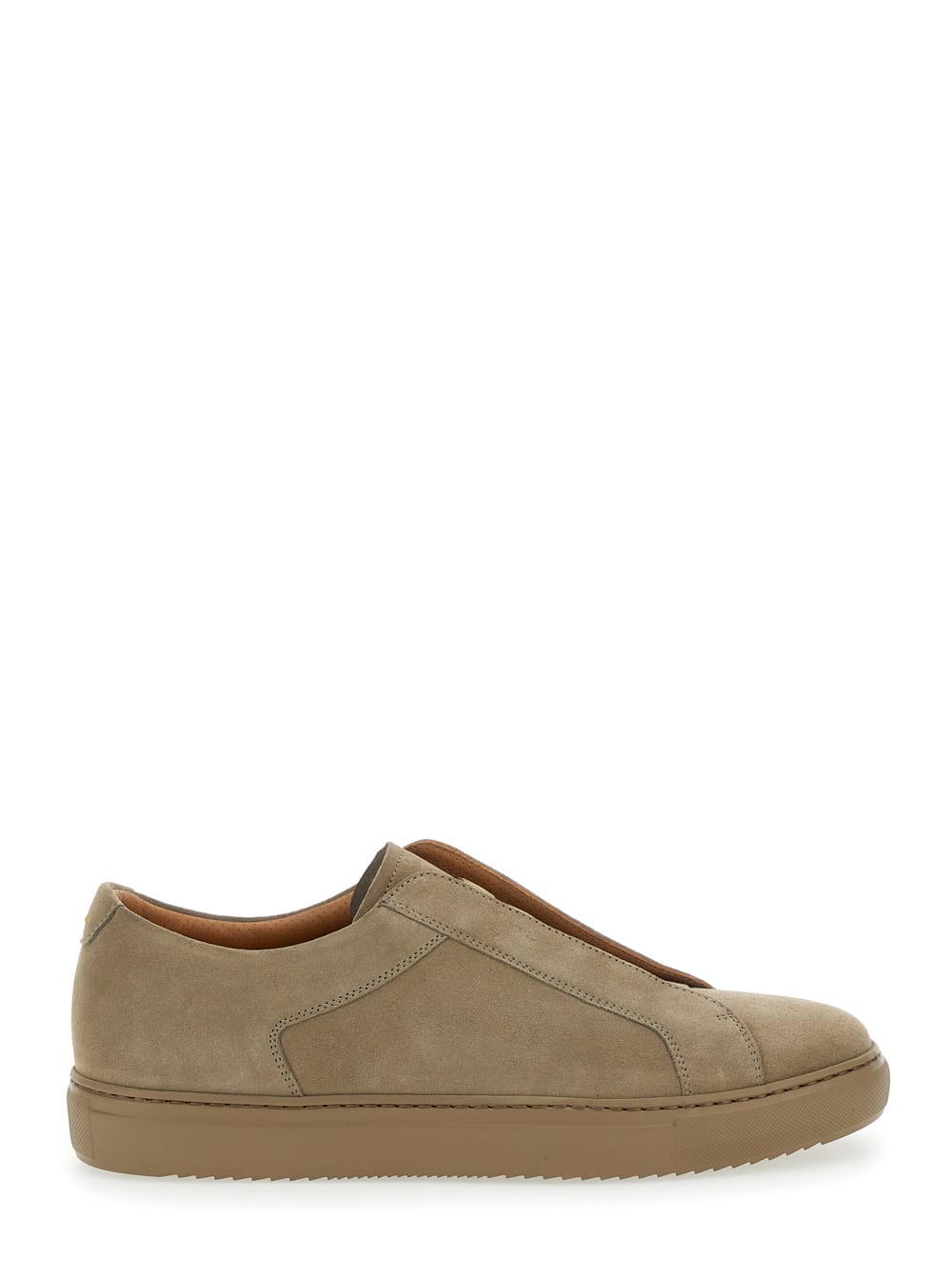 roger Beige Slip-on Sneakers In Suede Man