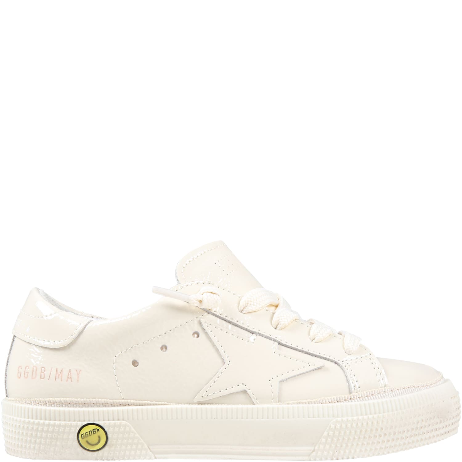 Golden Goose Ivory may Sneakers For Girl With Logo