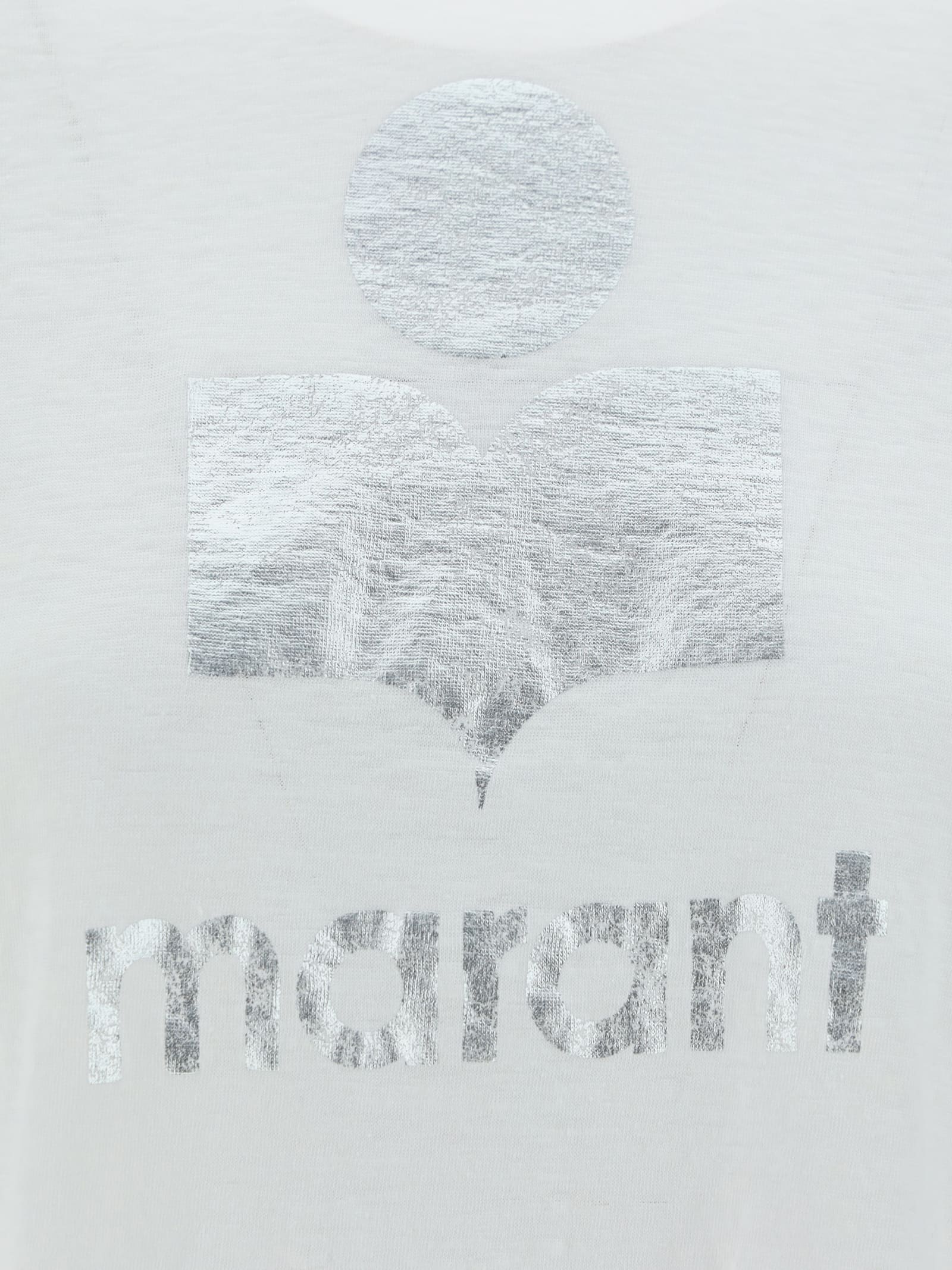 Isabel Marant Étoile Etoile Isabel Marant T-shirt Lino Logo Metal In White