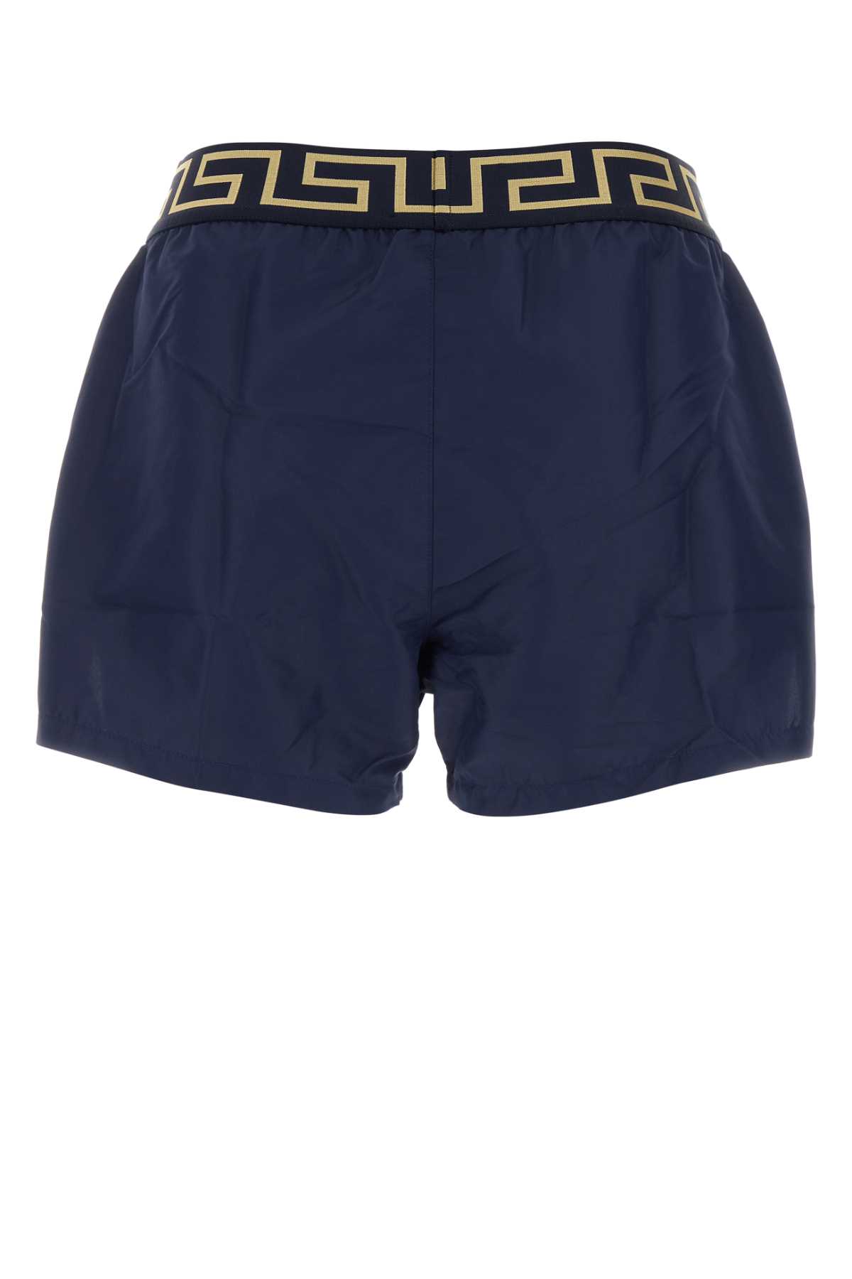 Shop Versace Blue Polyester Swimming Shorts In A70w