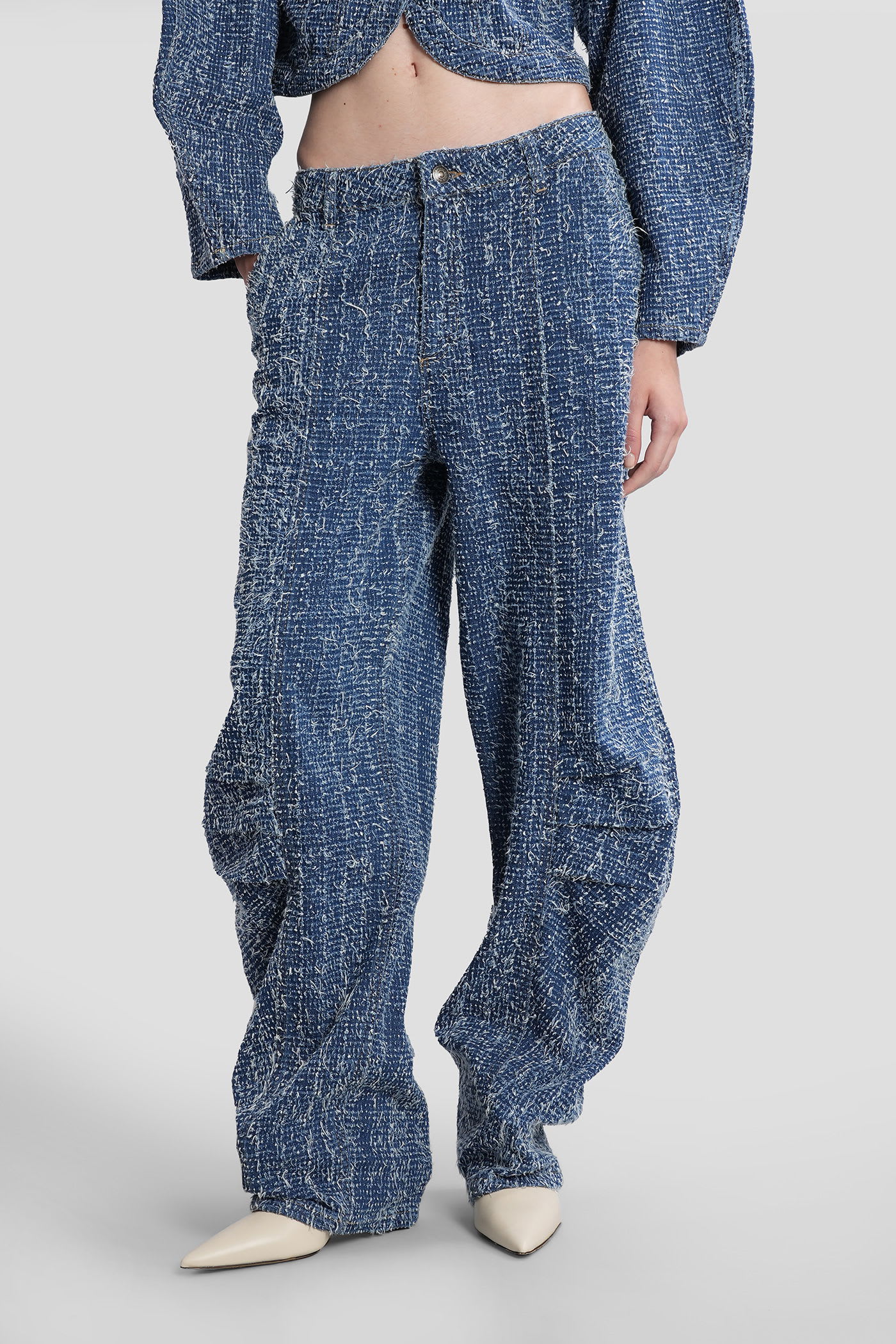 Rotate Birger Christensen Loose Fit Pants In Blue