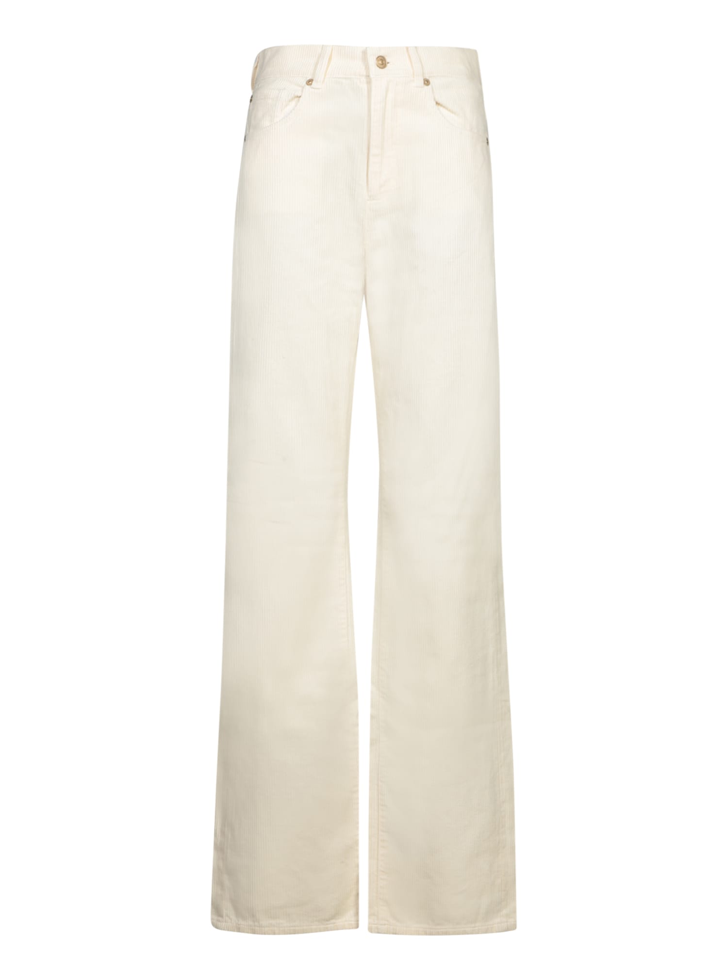 Shop 7 For All Mankind Tess White Corduroy Trousers