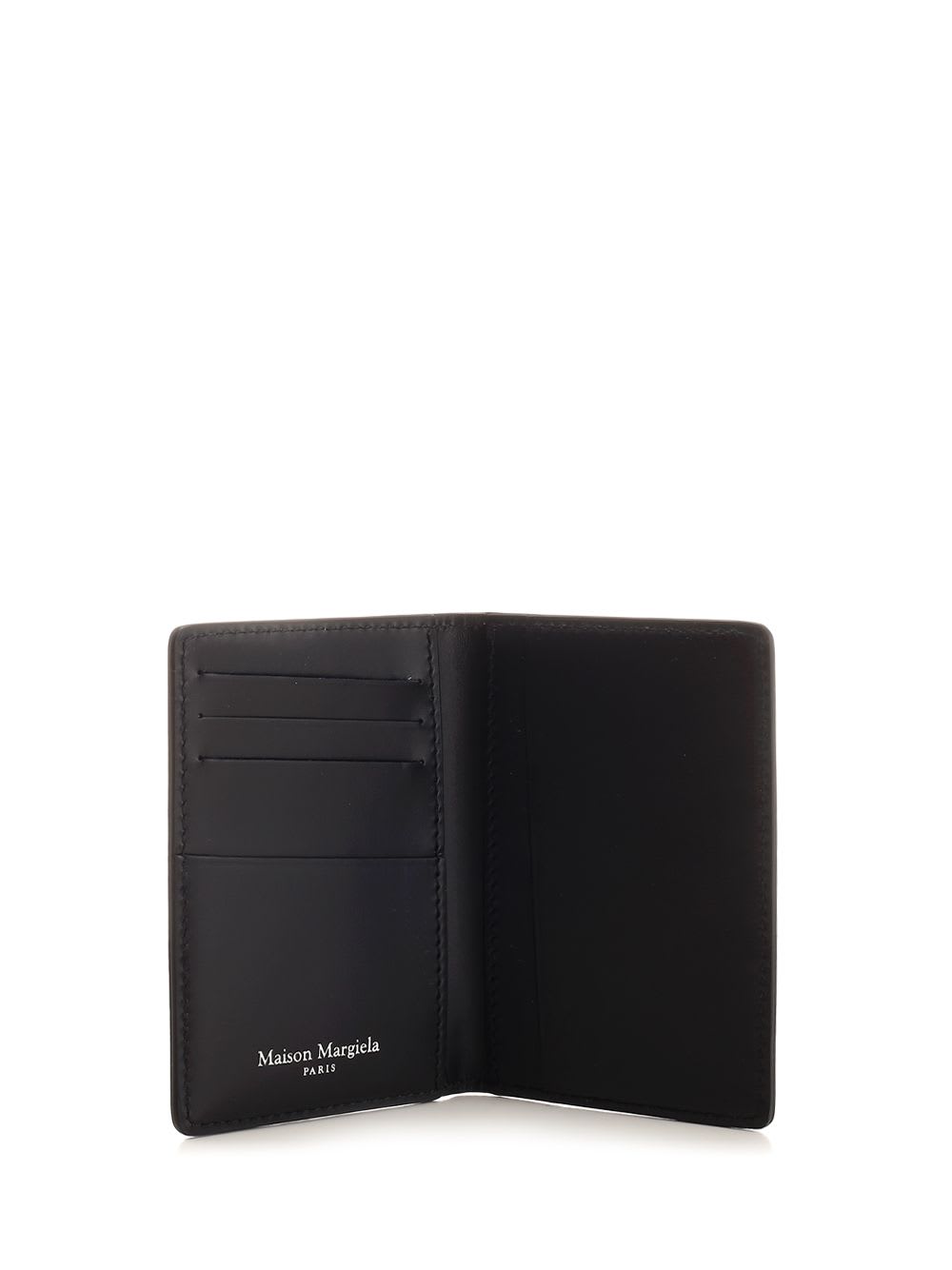 Shop Maison Margiela Four Stitches Card Holder In Black