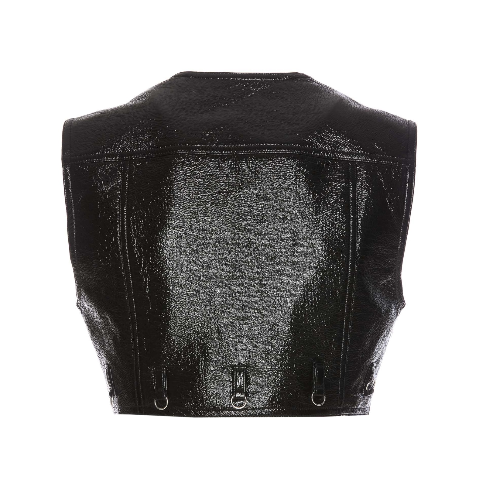 Shop Courrèges Multiflex Vinyl Vest In Black