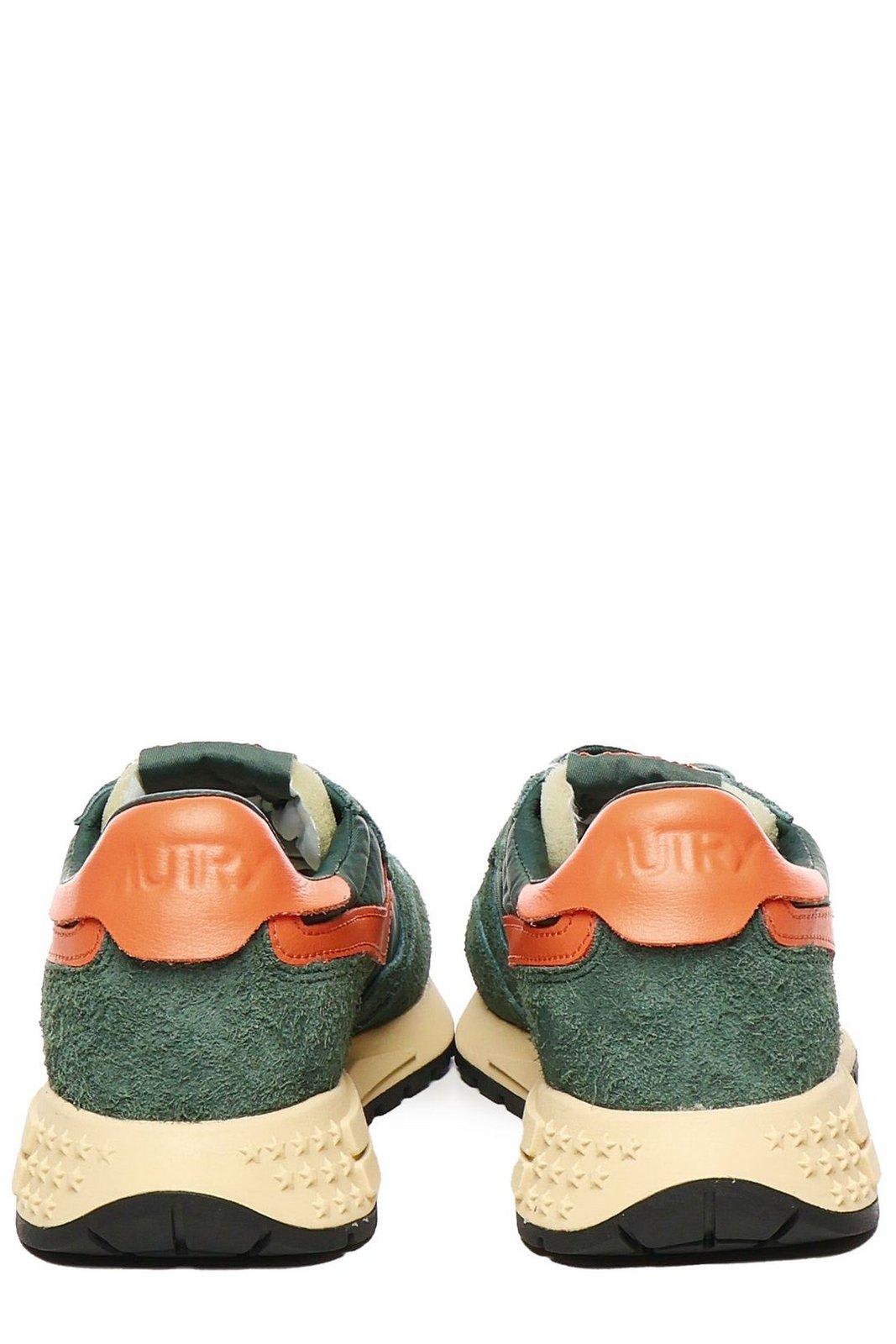 Autry Reelwind Low Green Sneakers With Logo In Green