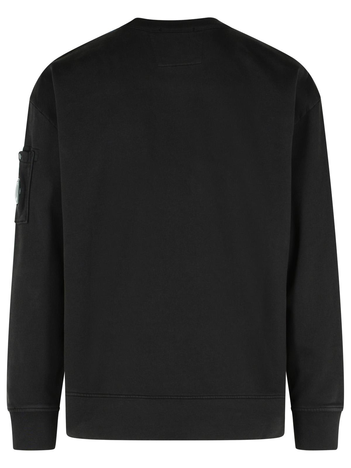 C.p. Company Pocket-patch Crew Neck Sweatshirt In Black