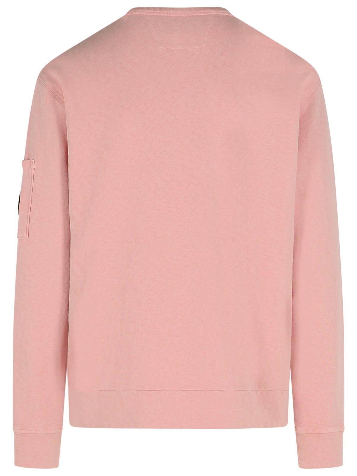 C.p. Company Cotton Sweater With Long Sleeves And Round Neck In Pink